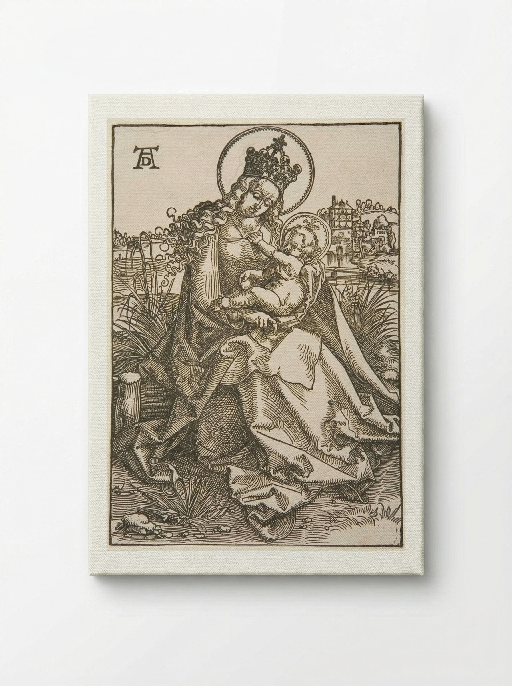 Madonna and Child on a Grassy Bank - Hans Baldung Grien - Canvas