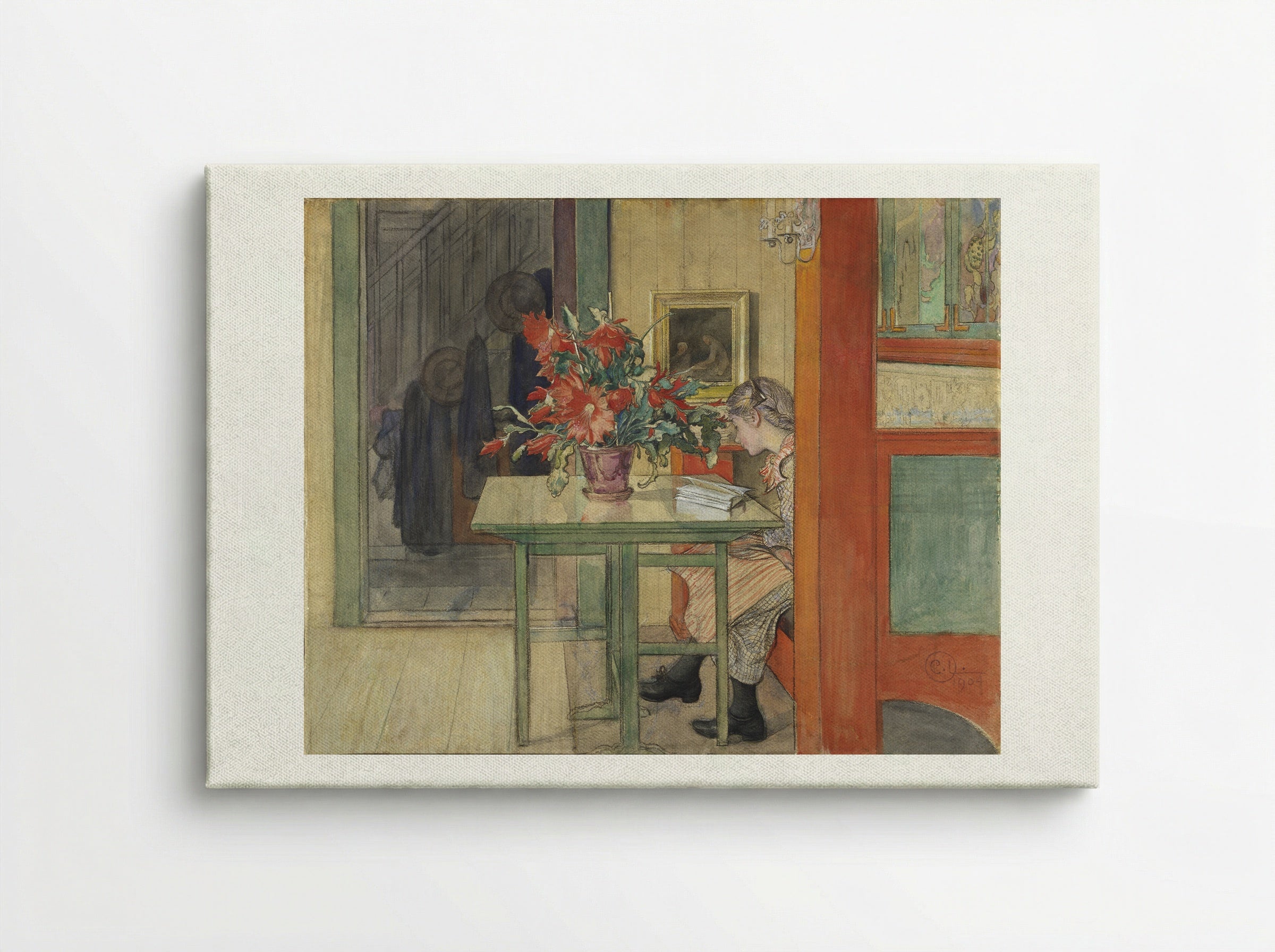 Lisbeth Reading - Carl Larsson - Canvas