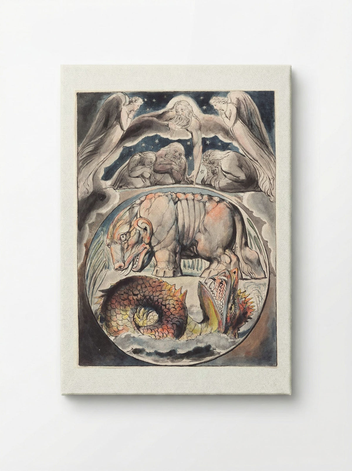 Behold Now Behemoth, Which I Made With Thee (The Book of Job) - William Blake - Canvas