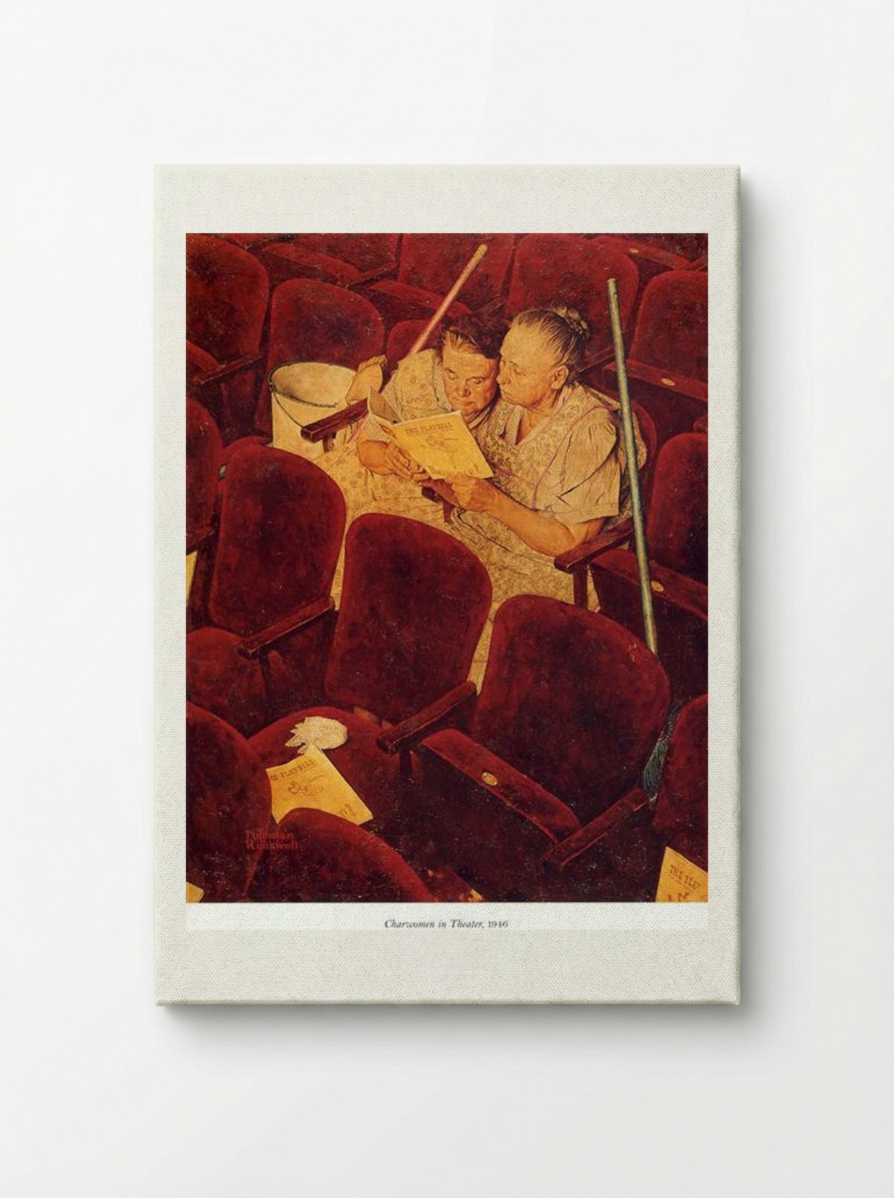 Charwomen in Theater - Norman Rockwell - Canvas