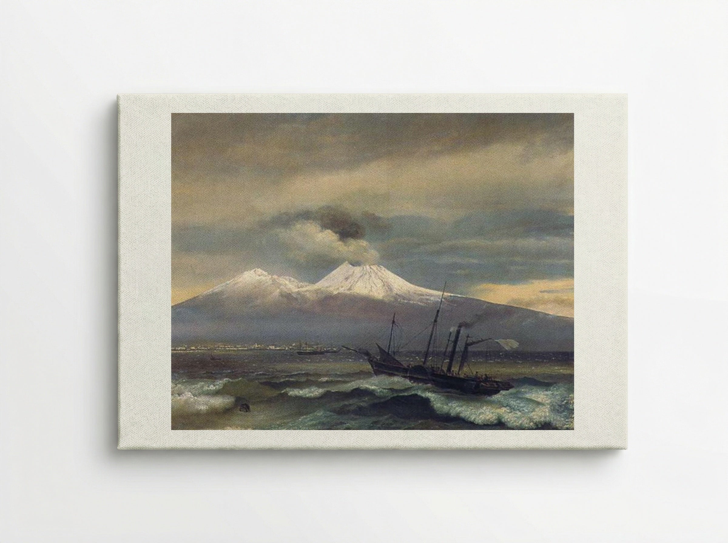 View of Mount Vesuvius in Winter - Orest Kiprensky - Canvas