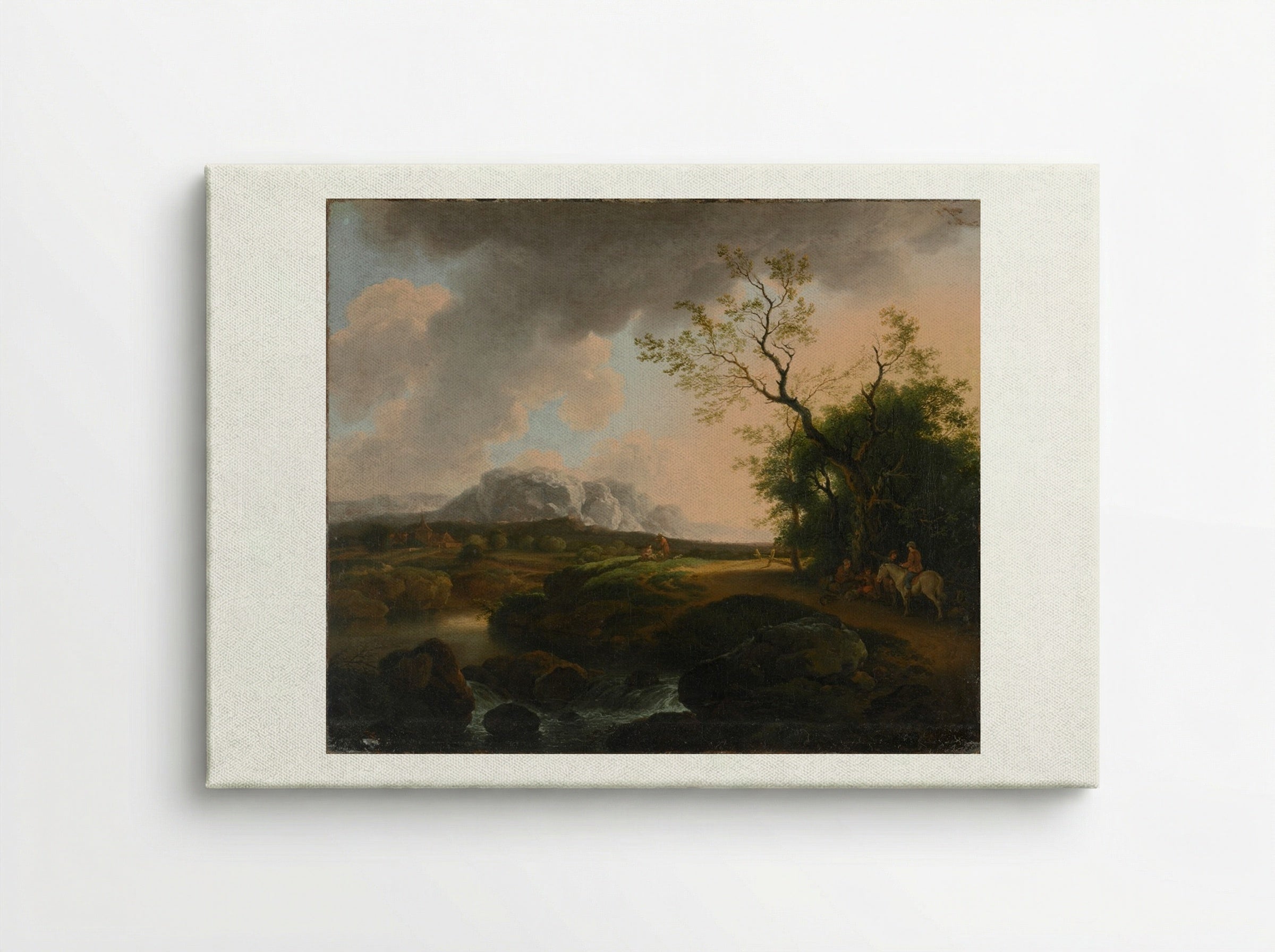 Landscape with Travelers - Ferdinand Kobell - Canvas