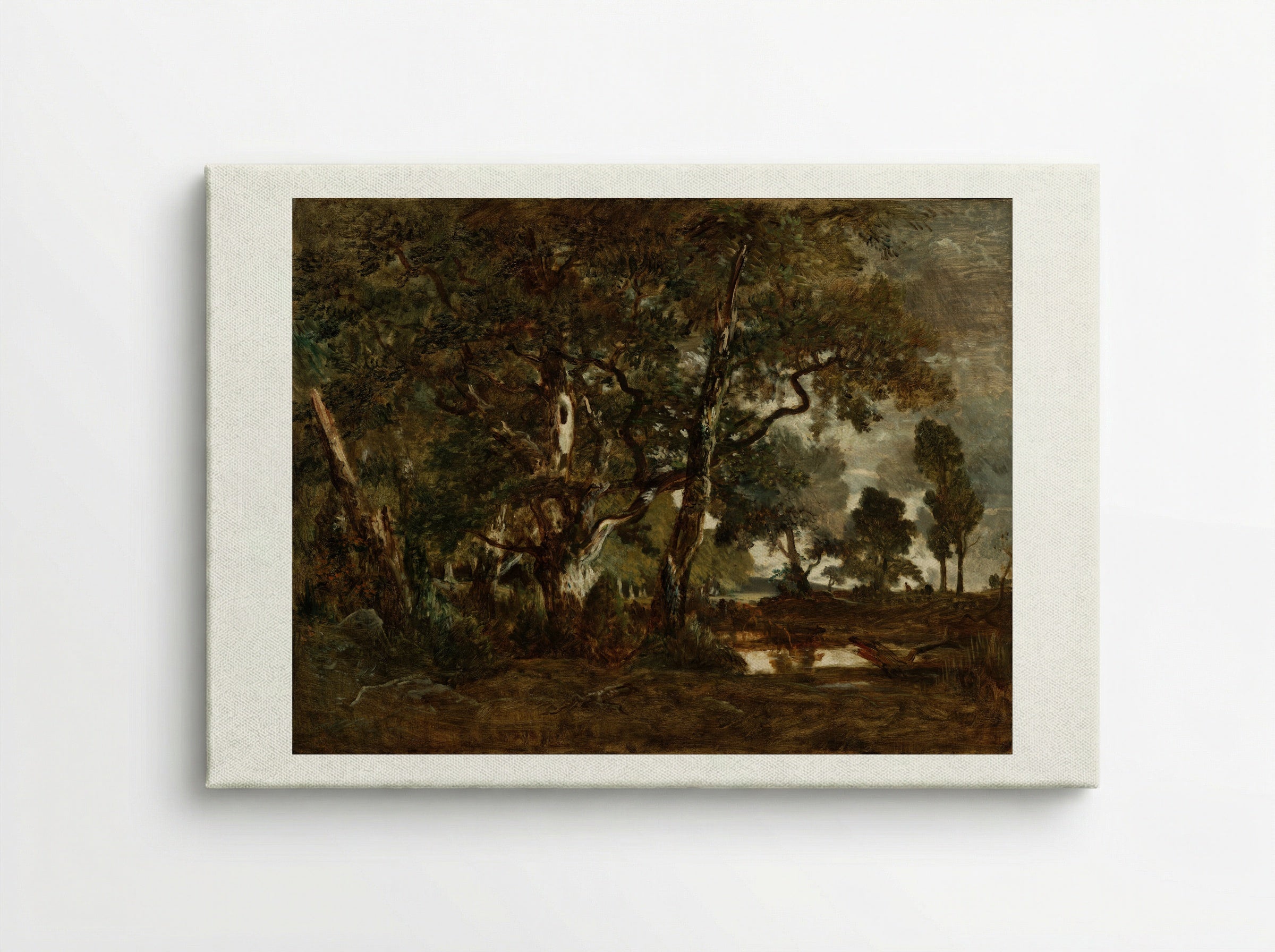 Rendez-vous de chasse, Forest of Fontainebleau - Théodore Rousseau - Canvas