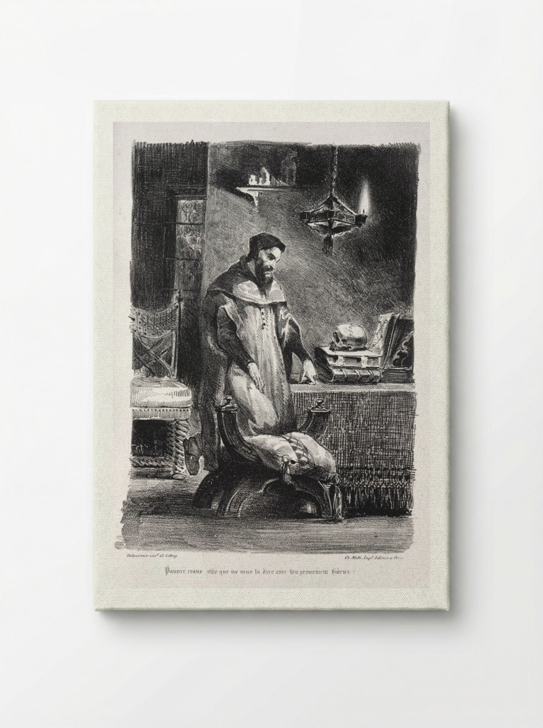 Faust in his dressing-room - Eugène Delacroix - Canvas