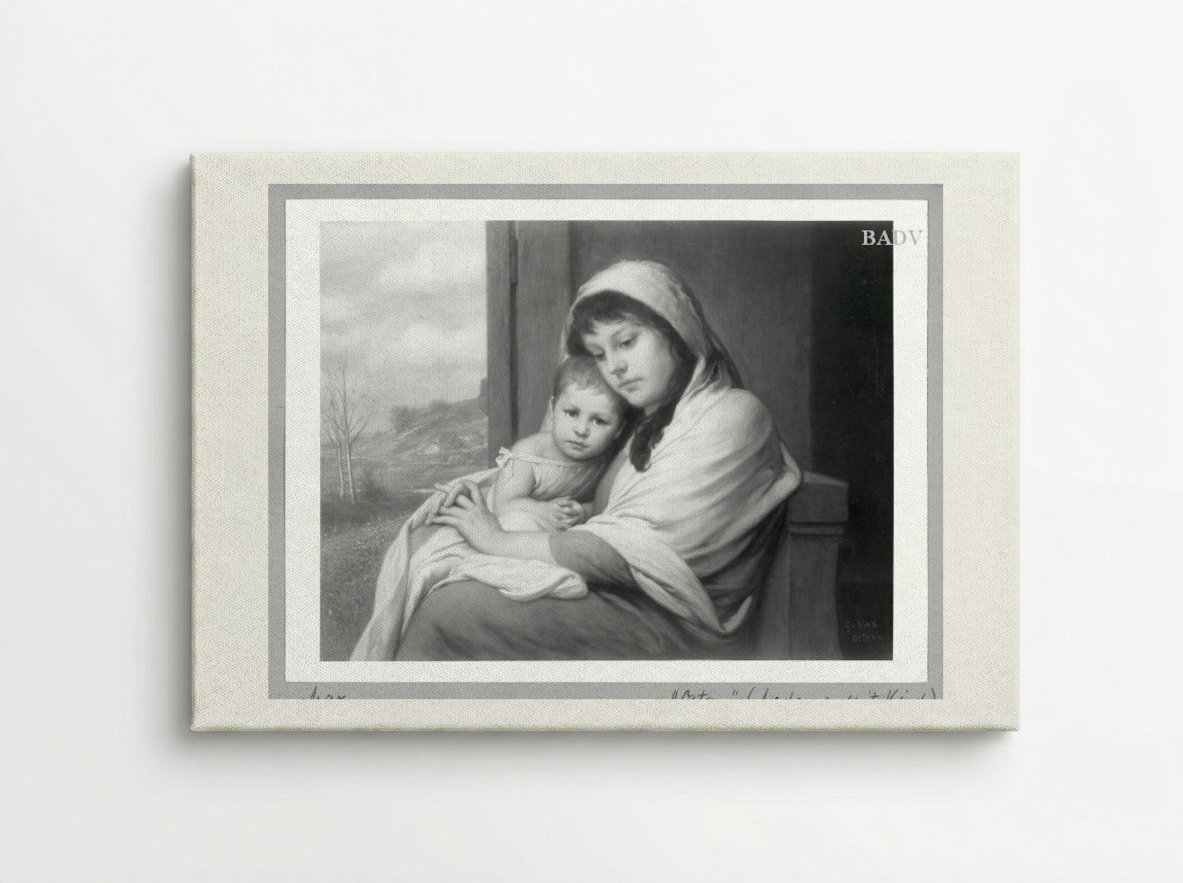 Mutter mit Kind - Gabriel von Max - Canvas