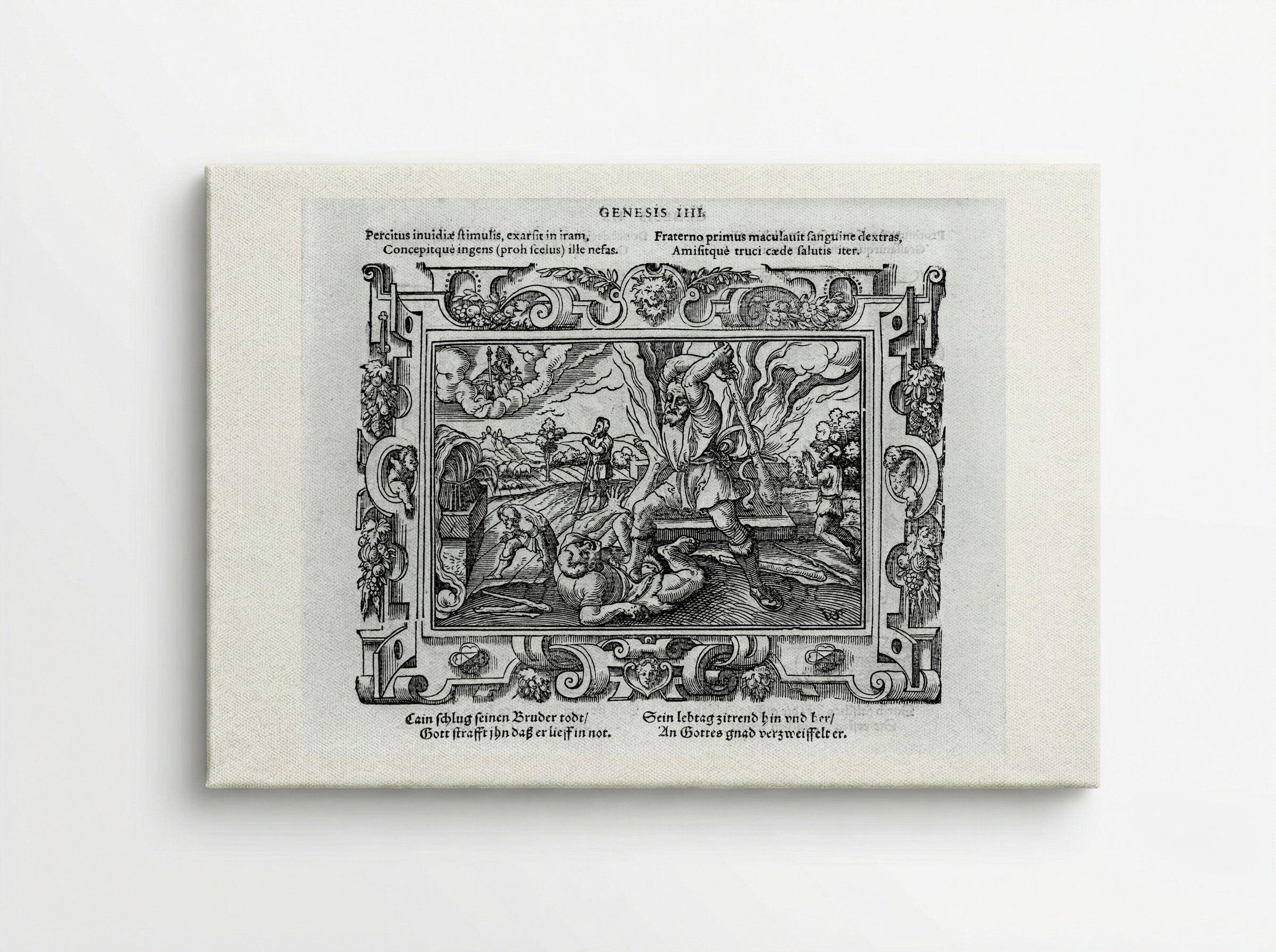 Cain Slaying Abel - Virgil Solis - Canvas