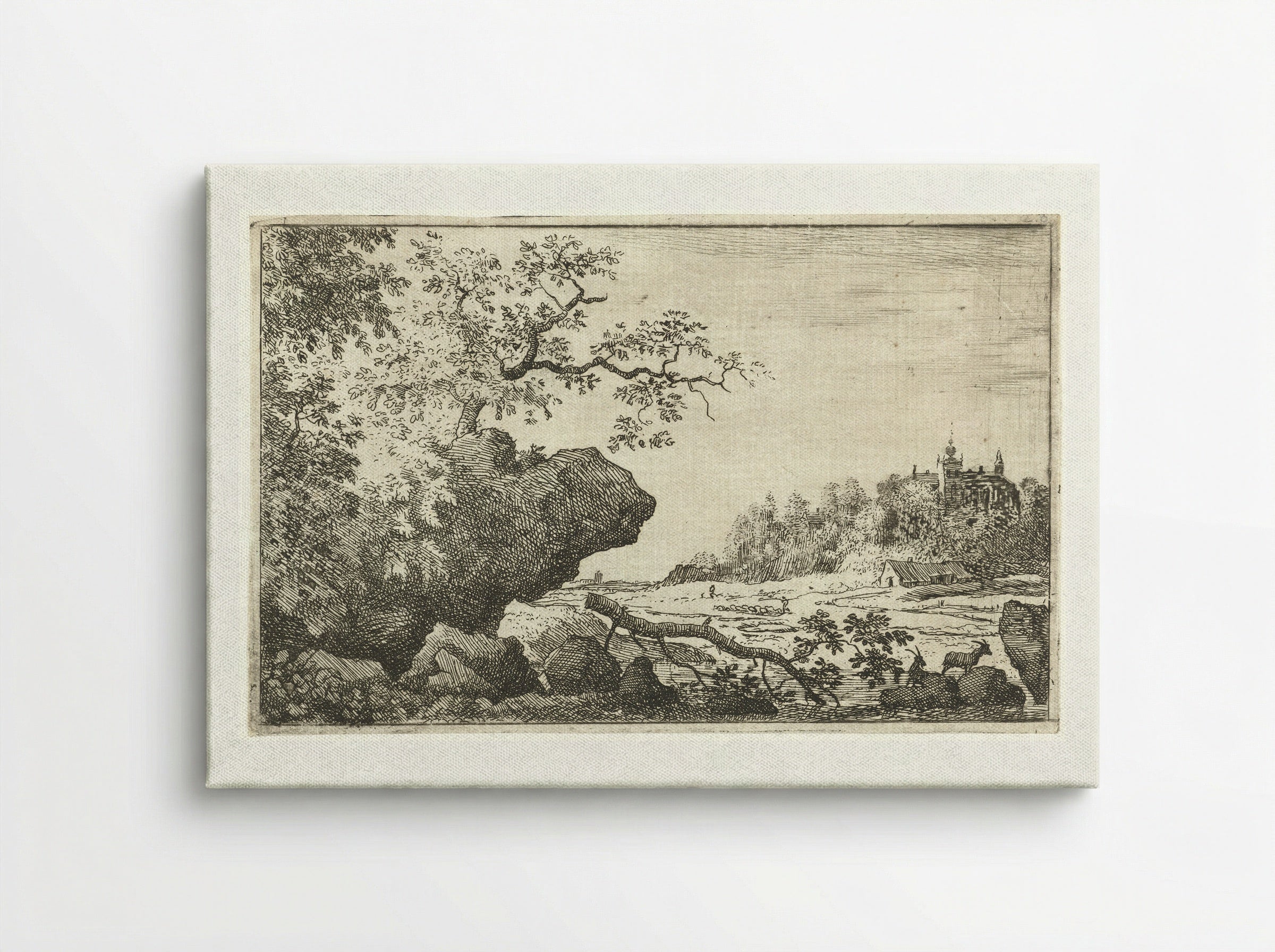 Landschap met afgevallen boomtak - Allaert van Everdingen - Canvas