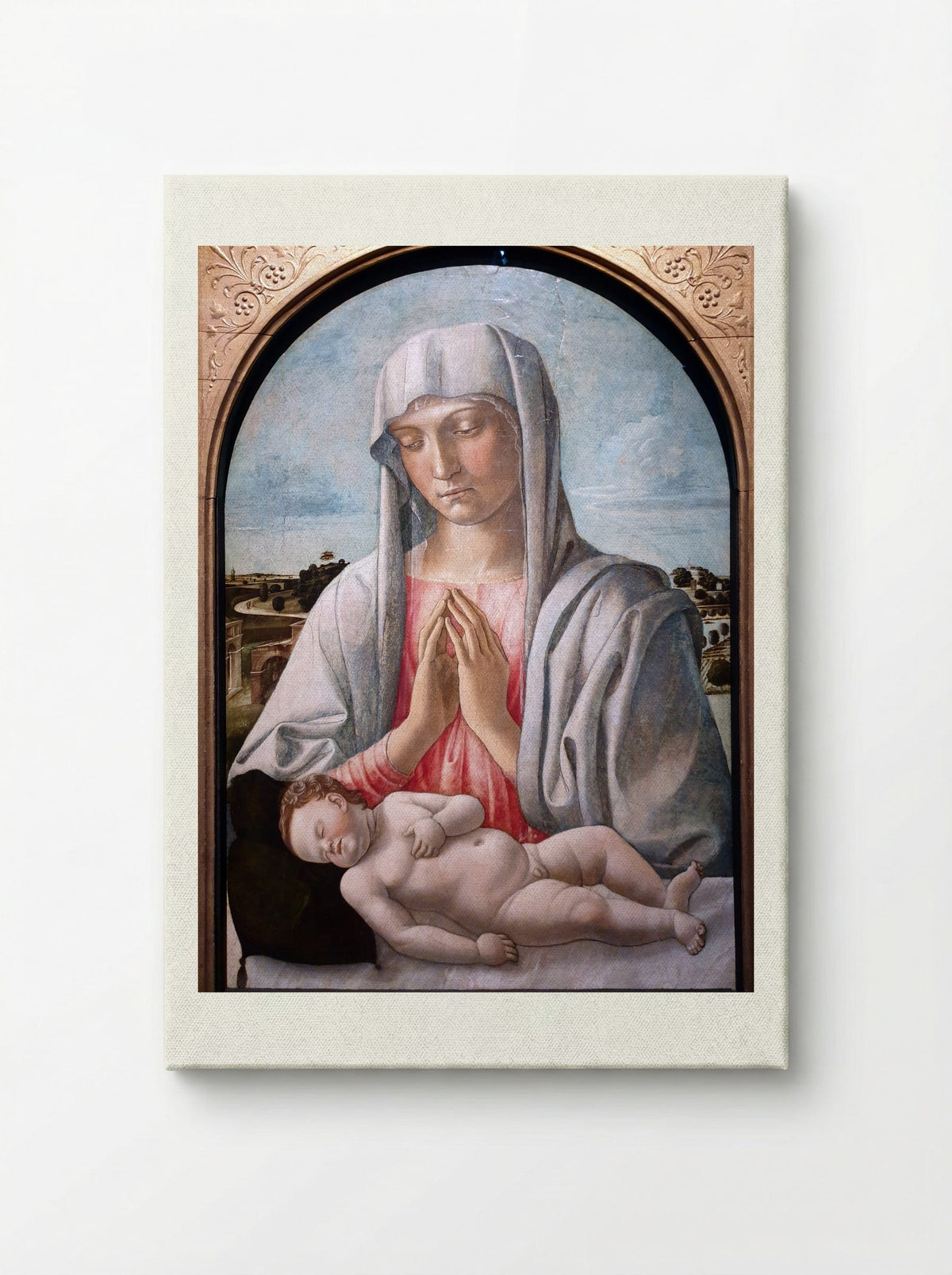 Madonna Adoring the Sleeping Child - Giovanni Bellini - Canvas