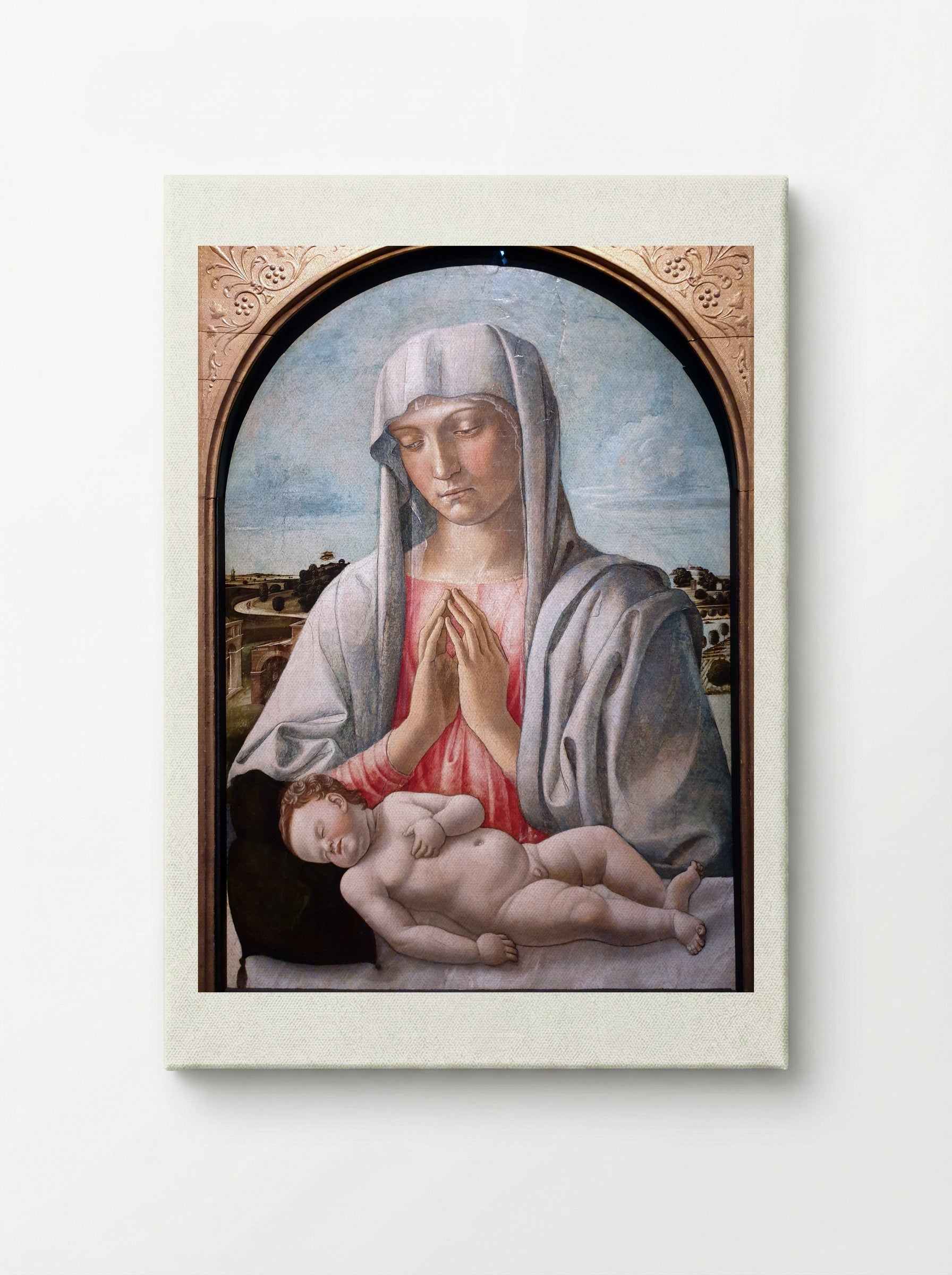 Madonna Adoring the Sleeping Child - Giovanni Bellini - Canvas