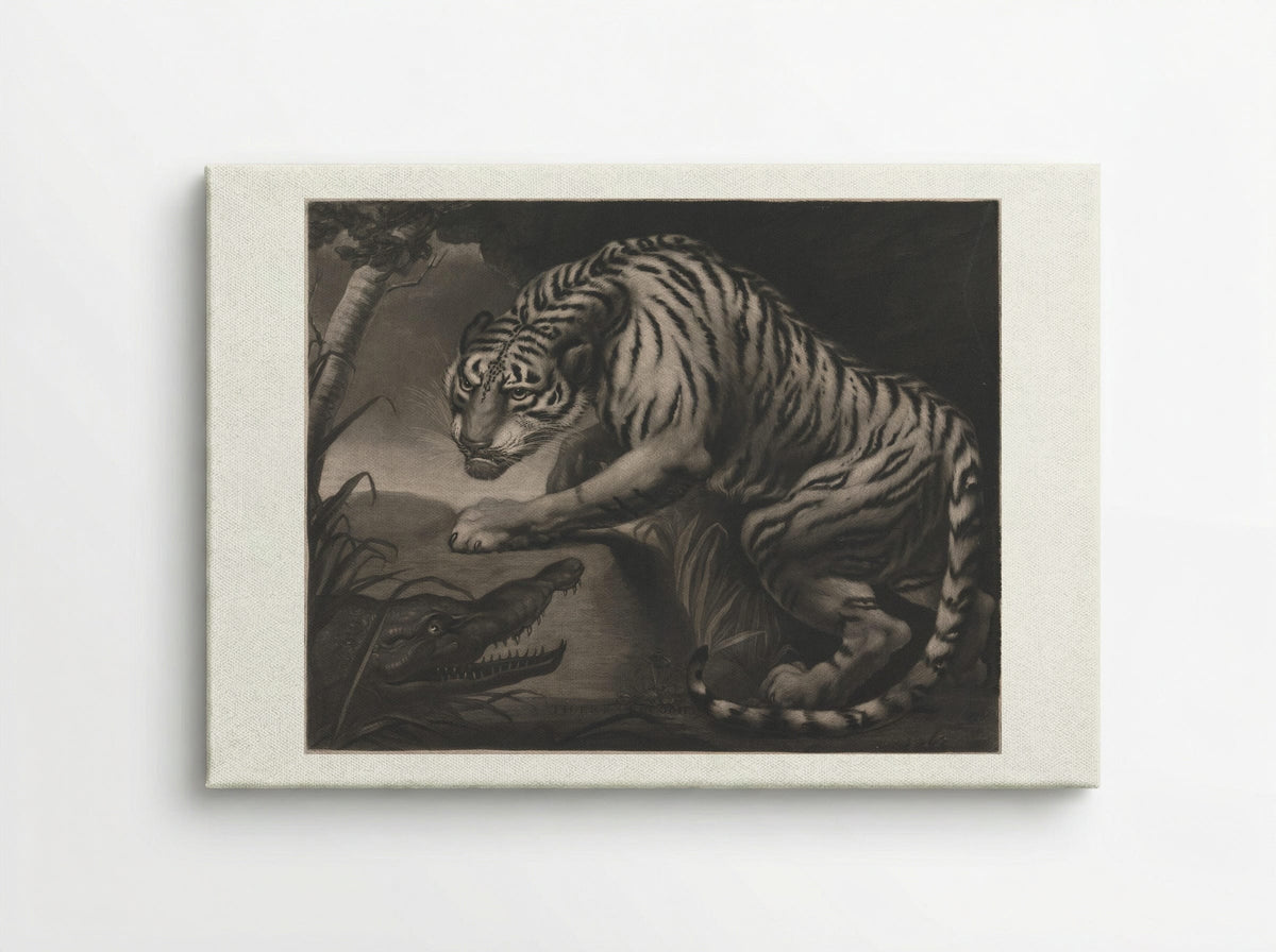 Tiger & Crocodile - Charles Turner - Canvas
