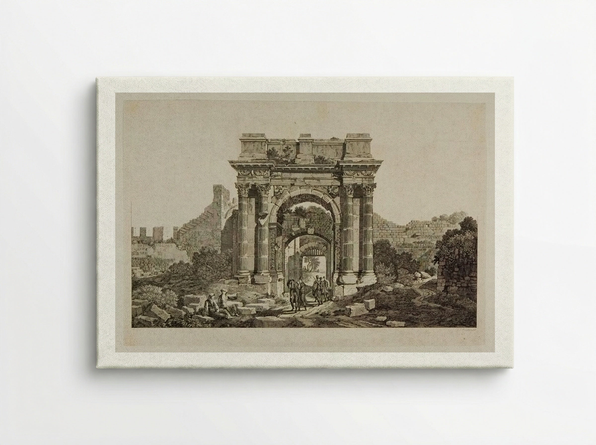 Ruins of a Roman Arch - Louis Joseph Masquelier - Canvas