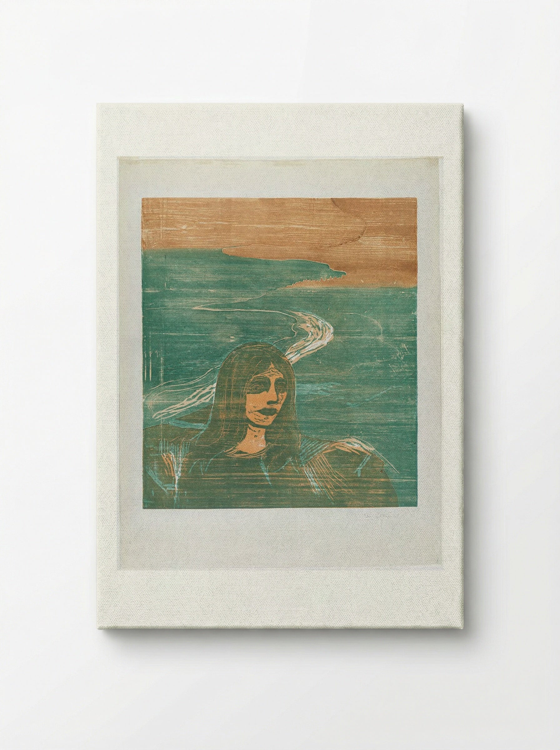 Woman's Head against the Shore - Edvard Munch - Canvas