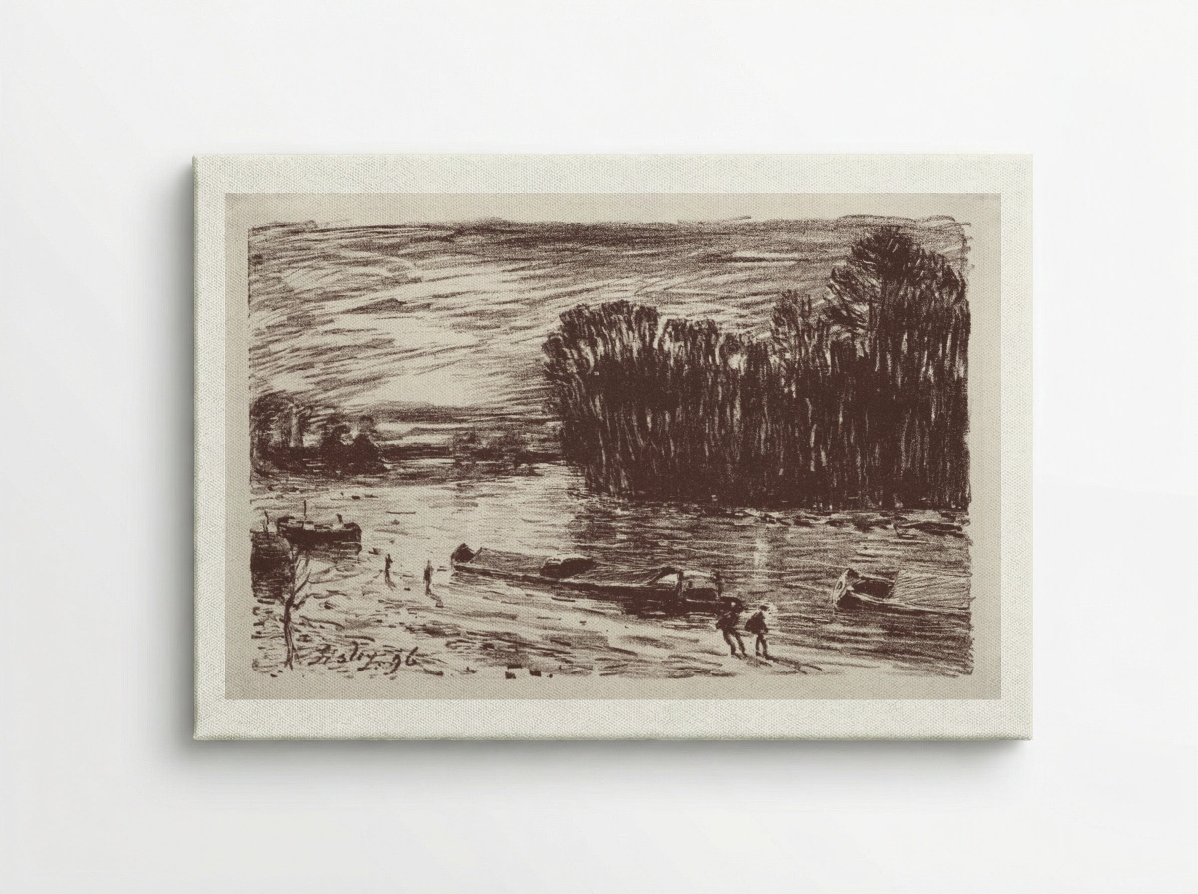 Bords du Loing, près Saint-Mammès - Alfred Sisley - Canvas
