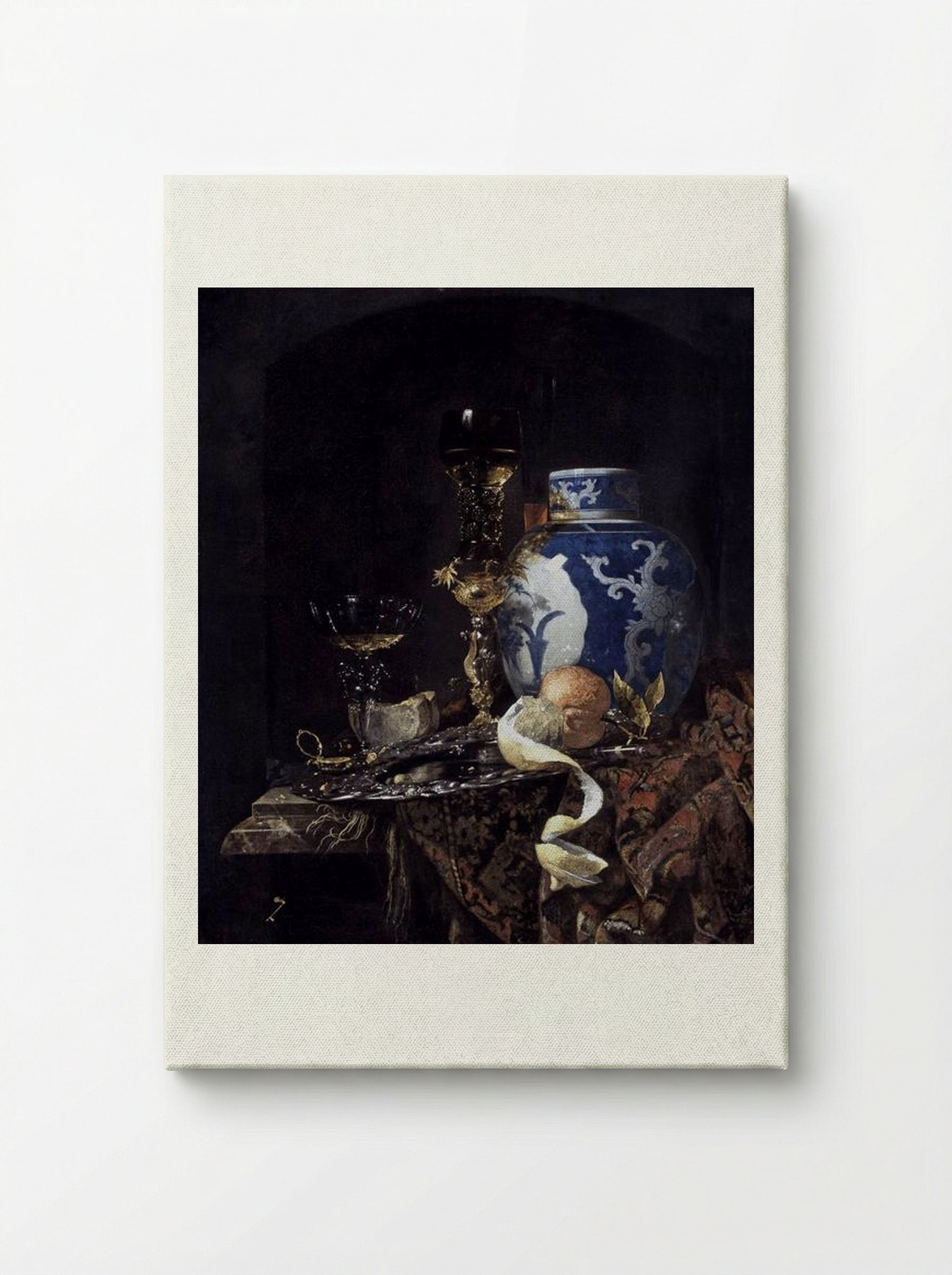 Still-Life with a Late Ming Ginger Jar - Willem Kalf - Canvas