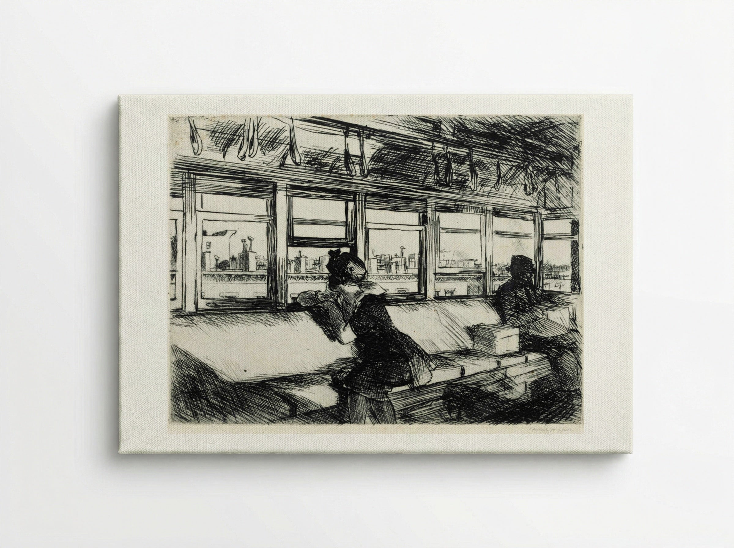 The El Station - Edward Hopper - Canvas
