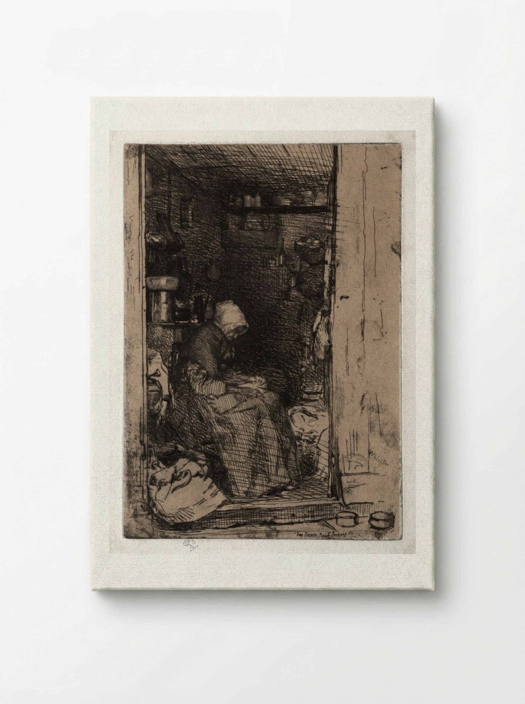 The Old Rag Woman - James McNeill Whistler - Canvas