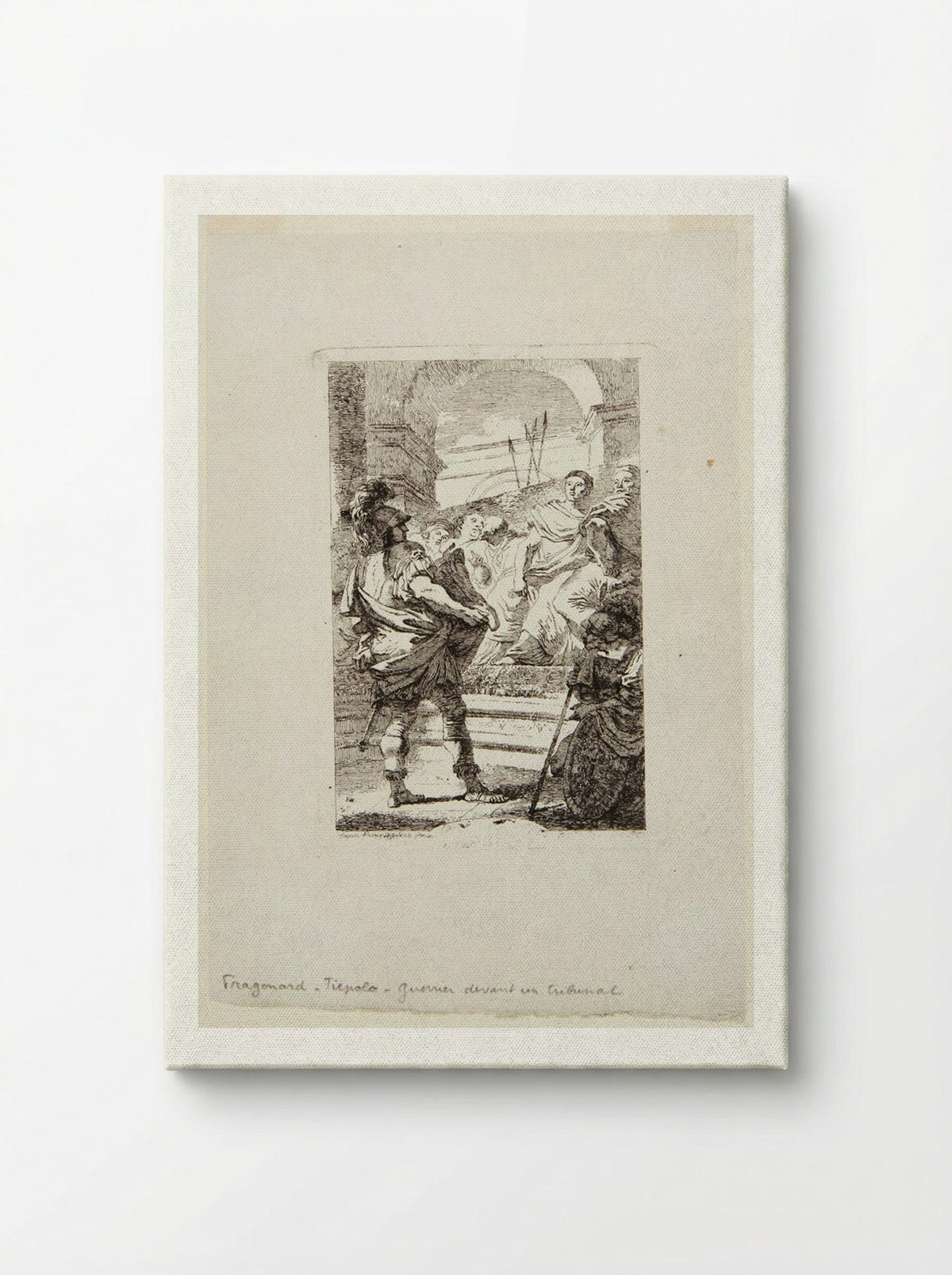 Warrior Before a Tribunal - Jean-Honoré Fragonard - Canvas