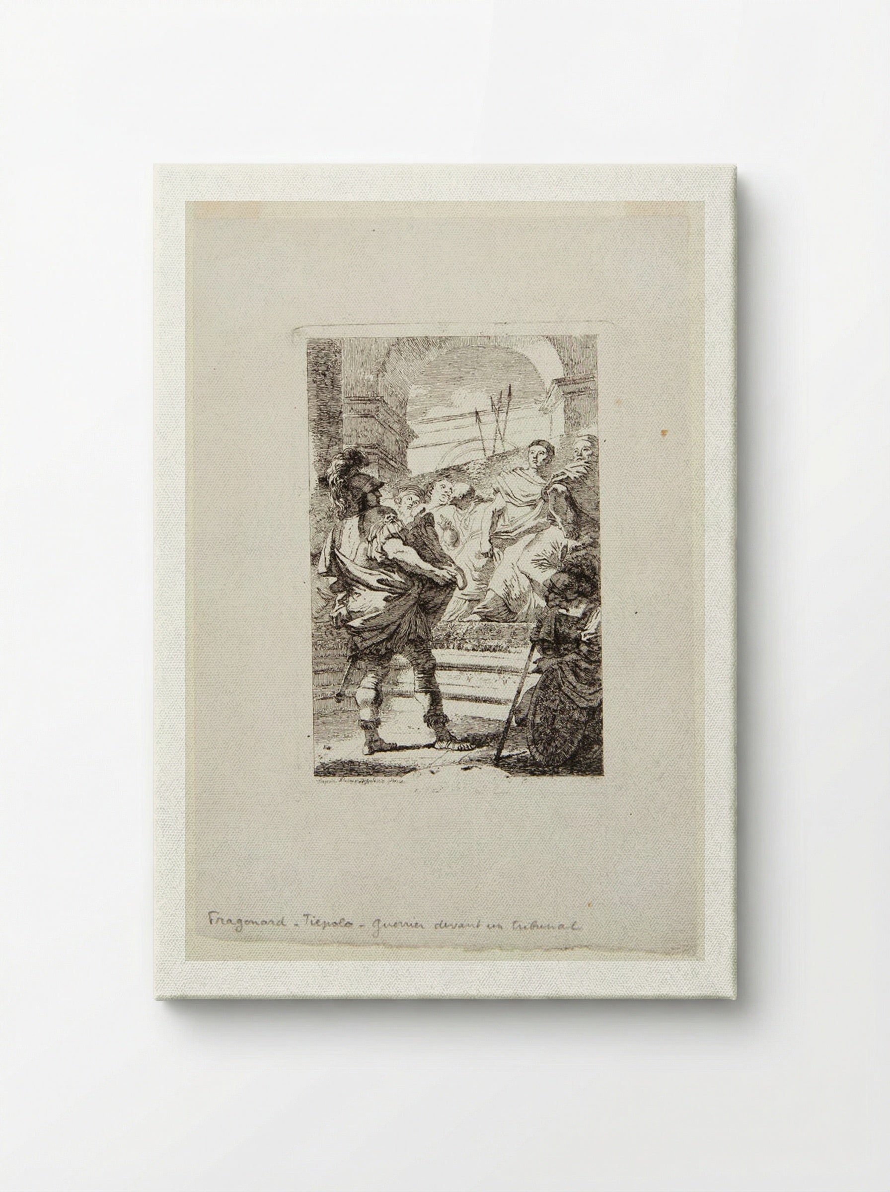 Warrior Before a Tribunal - Jean-Honoré Fragonard - Canvas