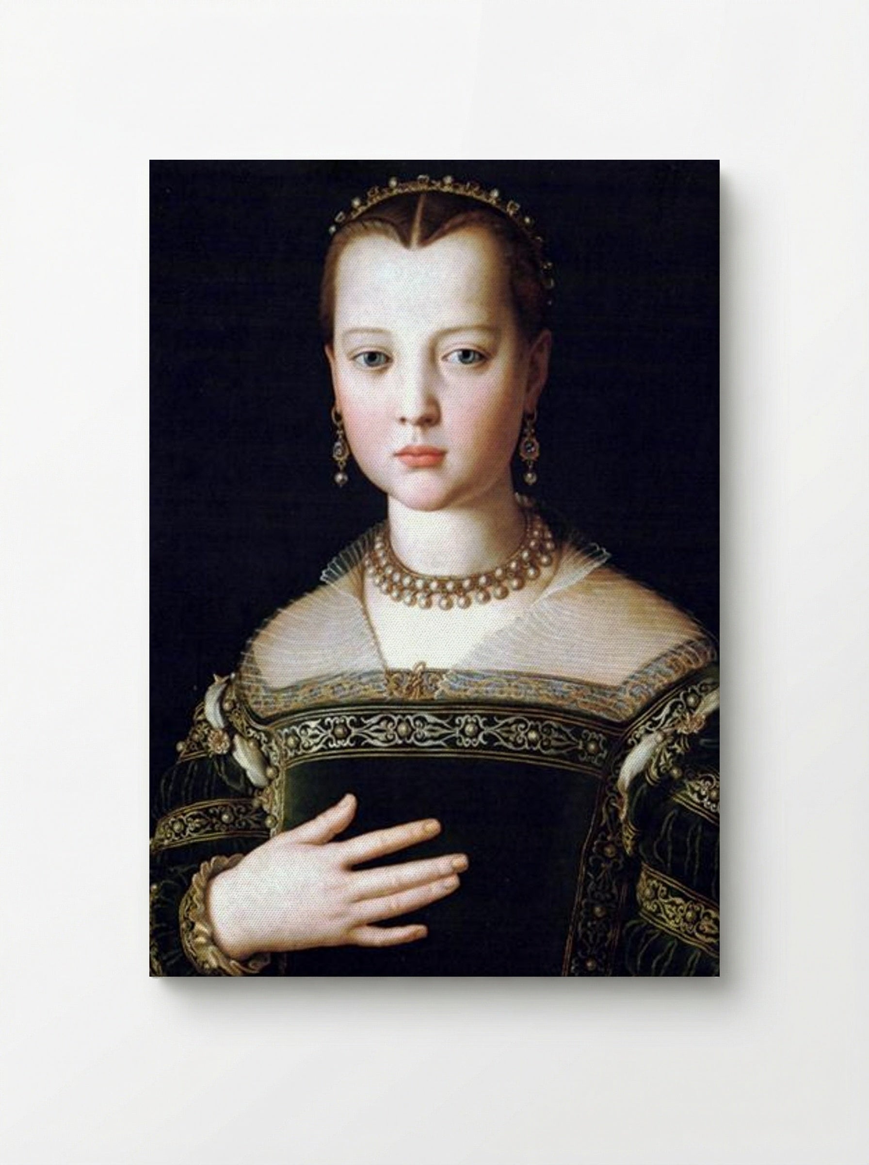 Portrait of Maria de' Medici - Agnolo Bronzino - Canvas
