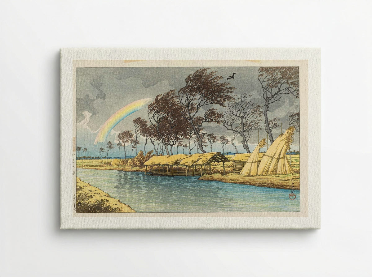 Autumn Rainbow at Hatta, Kaga - Hasui Kawase - Canvas