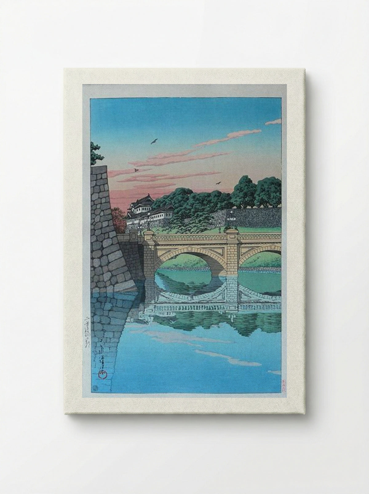 Morning at Nijubashi Bridge - Hasui Kawase - Canvas