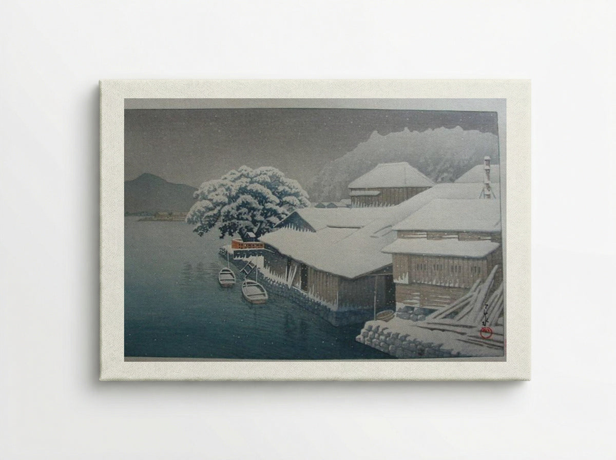 Snow at Ishinomaki - Hasui Kawase - Canvas