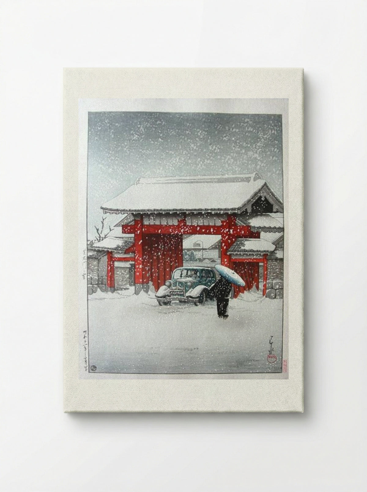 Snow at Shiba Daimon - Hasui Kawase - Canvas