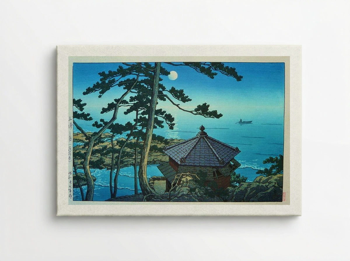 Full Moon at Izu-ura, Ibaraki - Hasui Kawase - Canvas