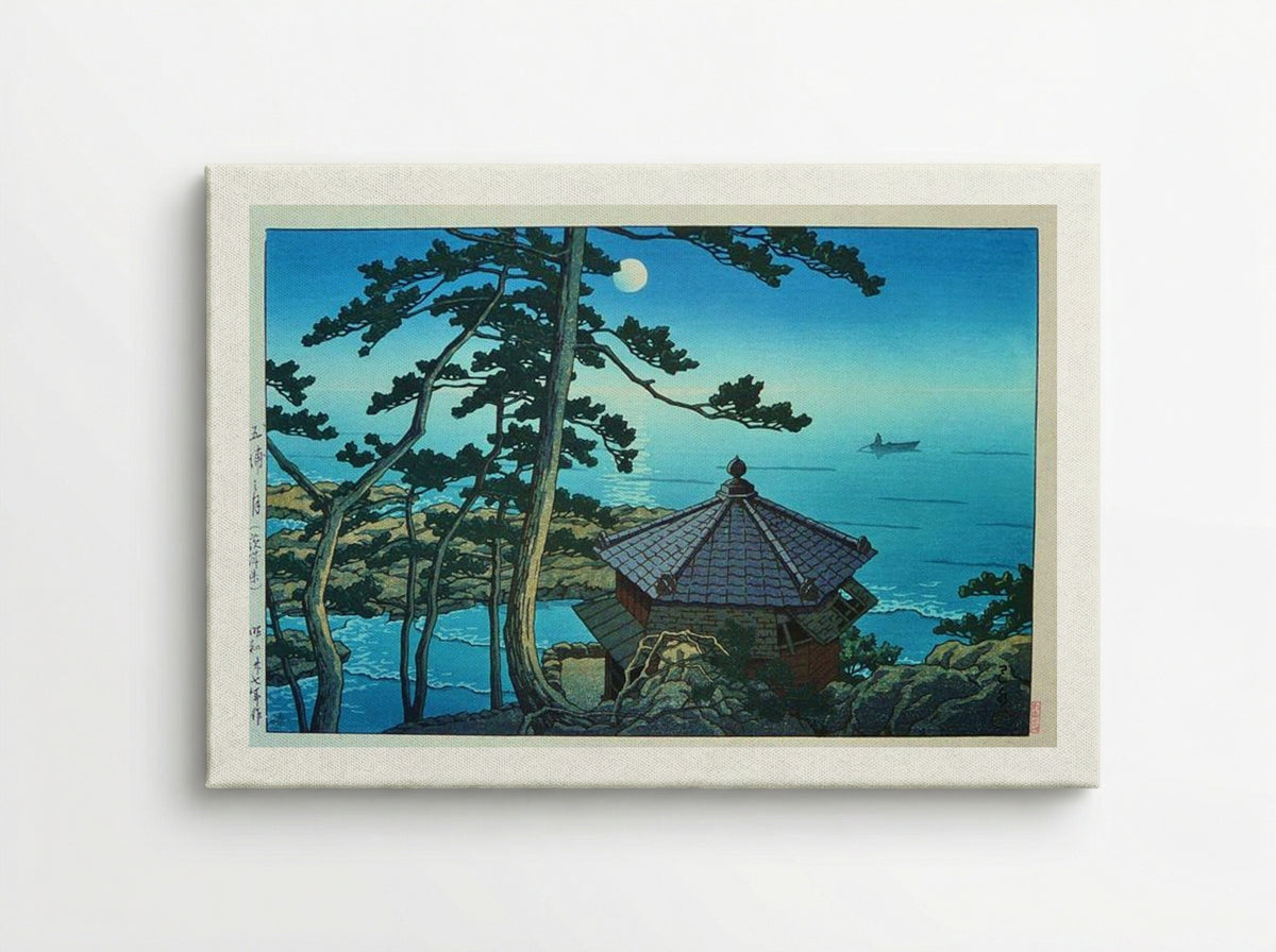 Full Moon at Izu-ura, Ibaraki - Hasui Kawase - Canvas