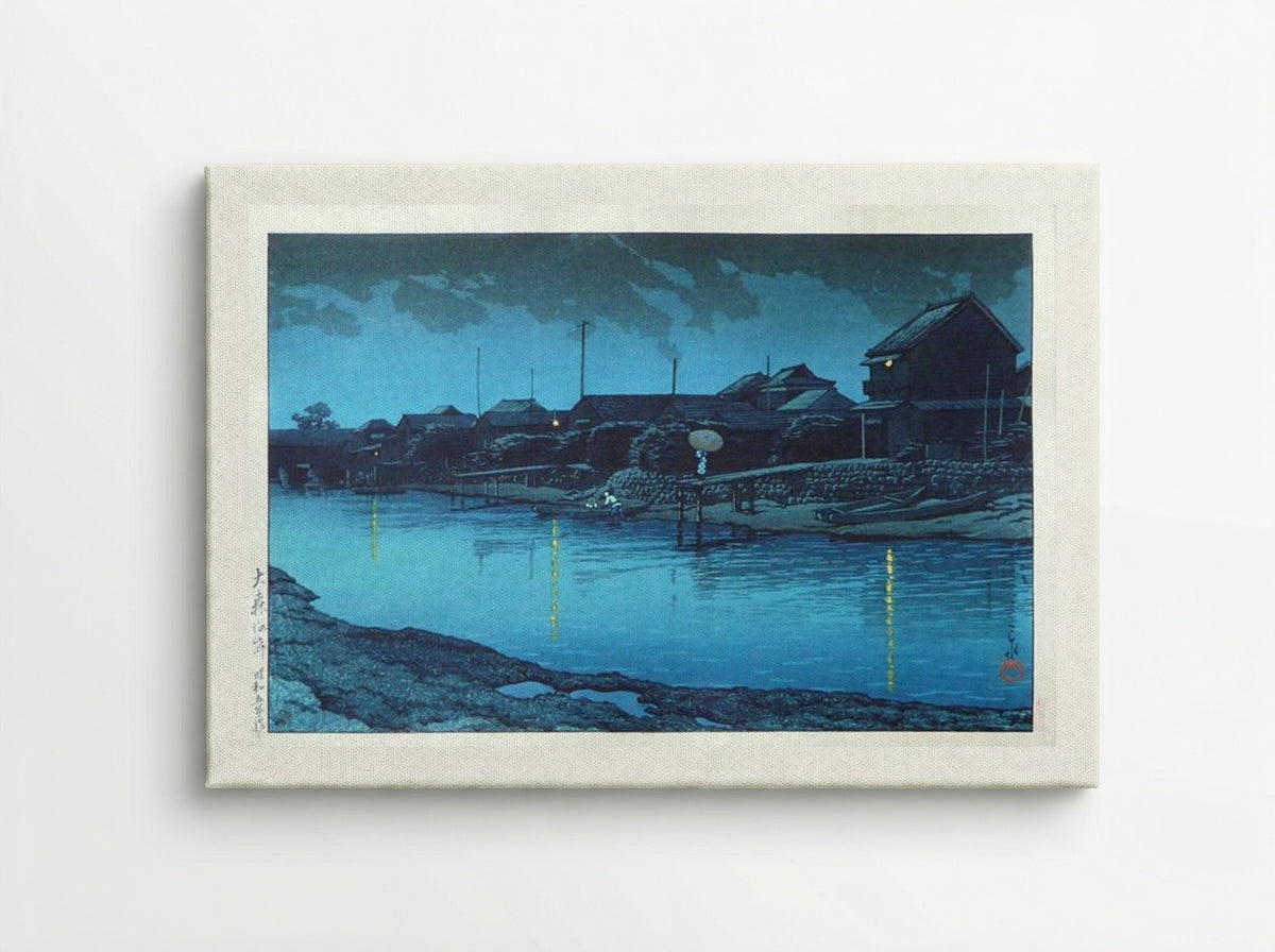 Omori Beach at Night - Hasui Kawase - Canvas