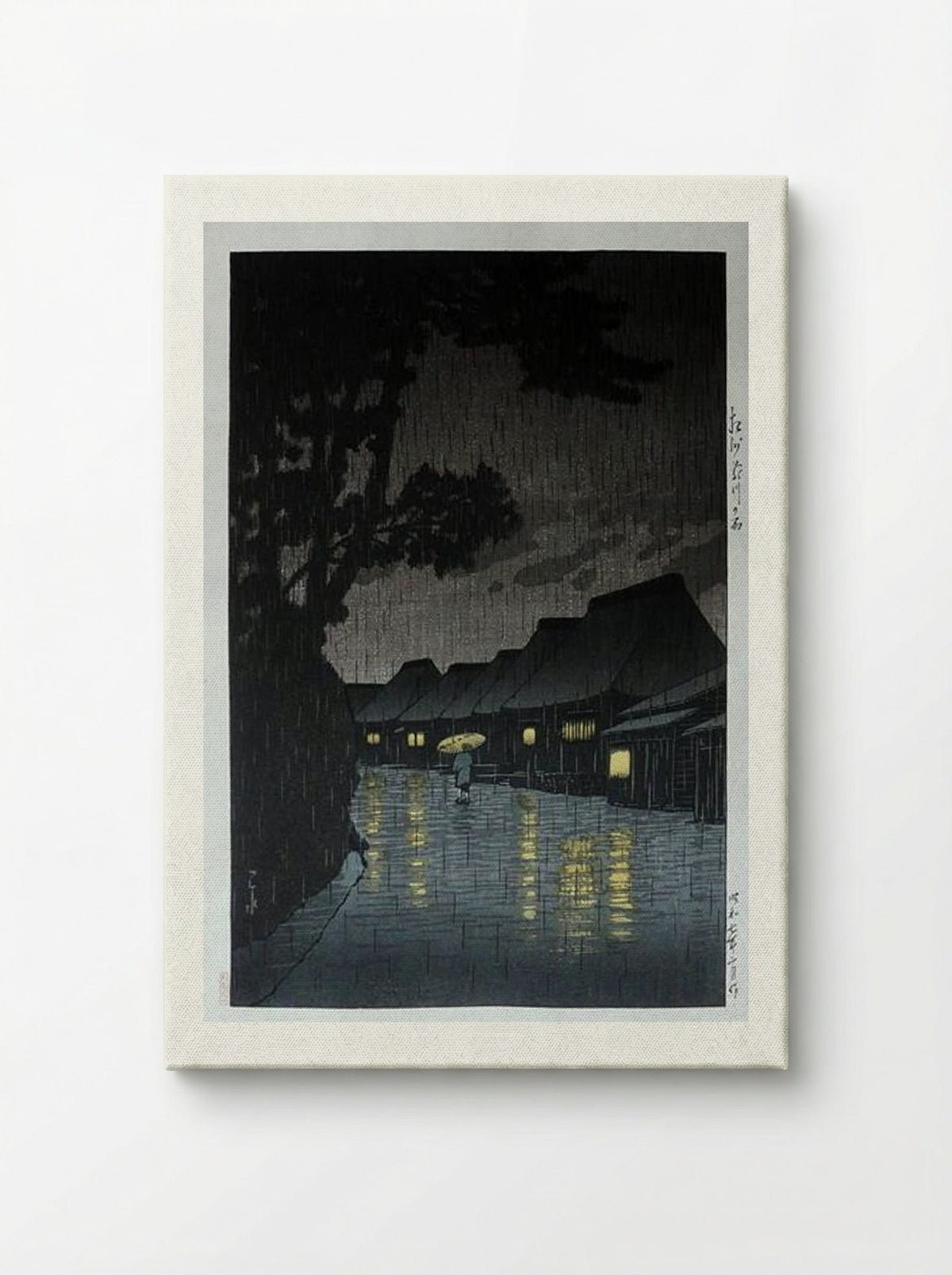 Rainy Night at Maekawa - Hasui Kawase - Canvas