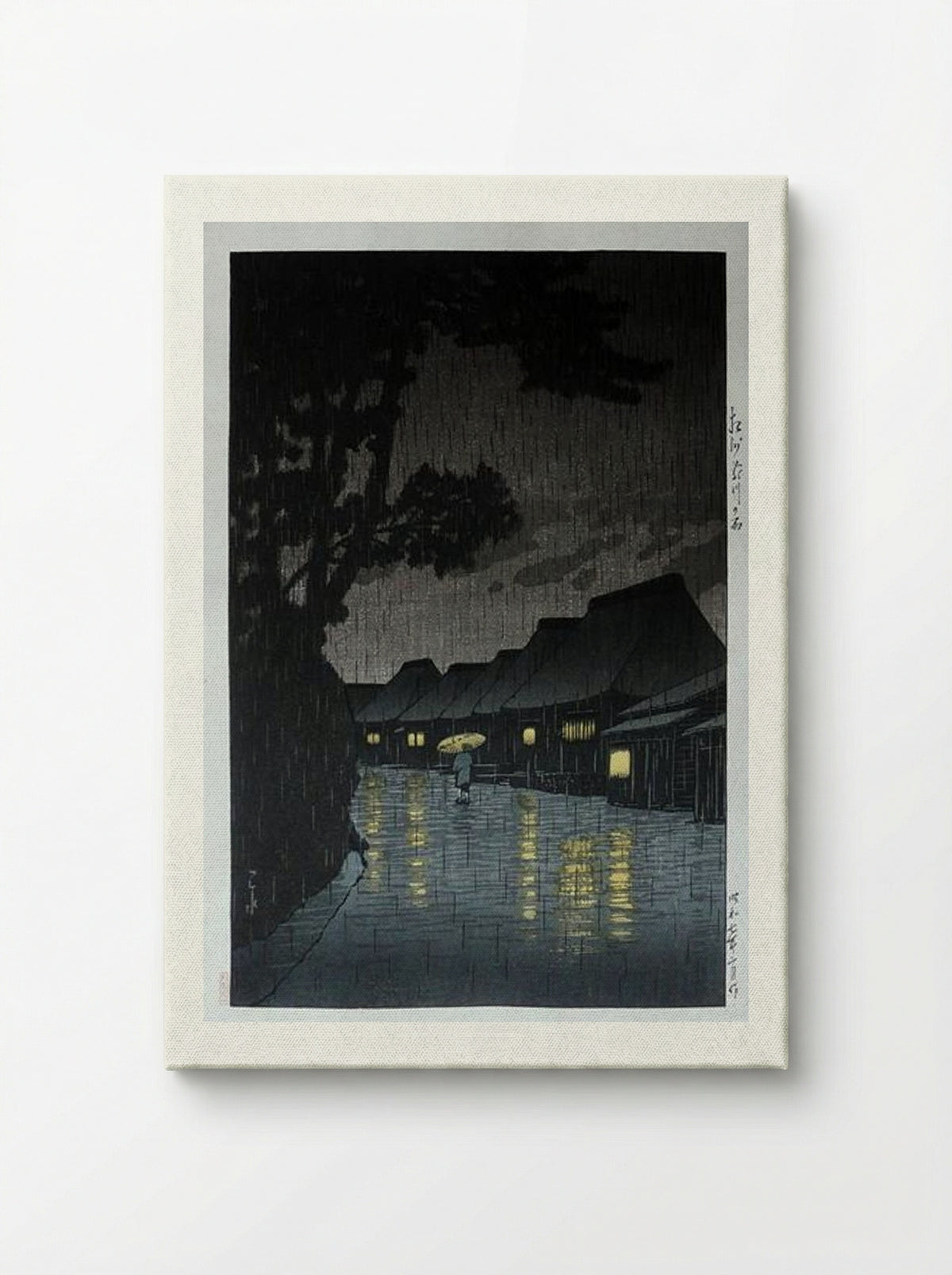 Rainy Night at Maekawa - Hasui Kawase - Canvas