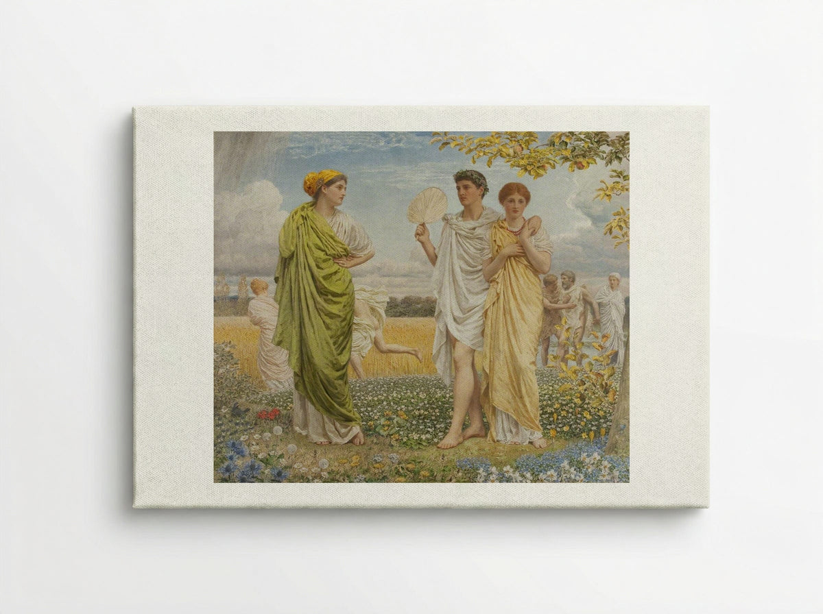 Loves of the Wind and the Seasons - Albert Joseph Moore - Canvas