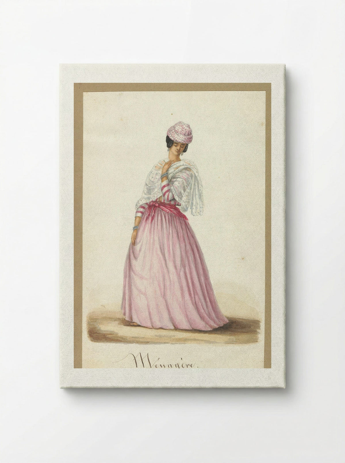 Jonge vrouw in koto misi - Jacob Marius Adriaan Martini van Geffen - Canvas