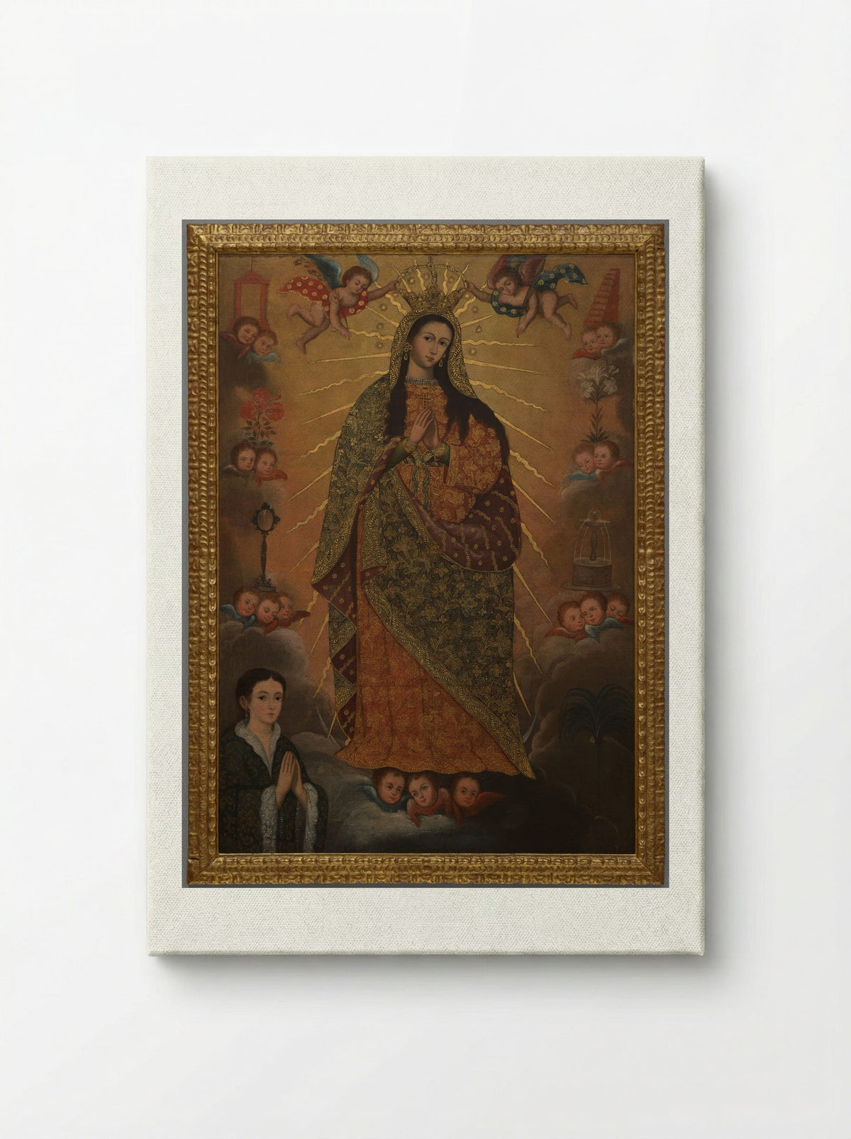 The Virgin of the Miracle with a Donor - Fine Art Print - Canvas