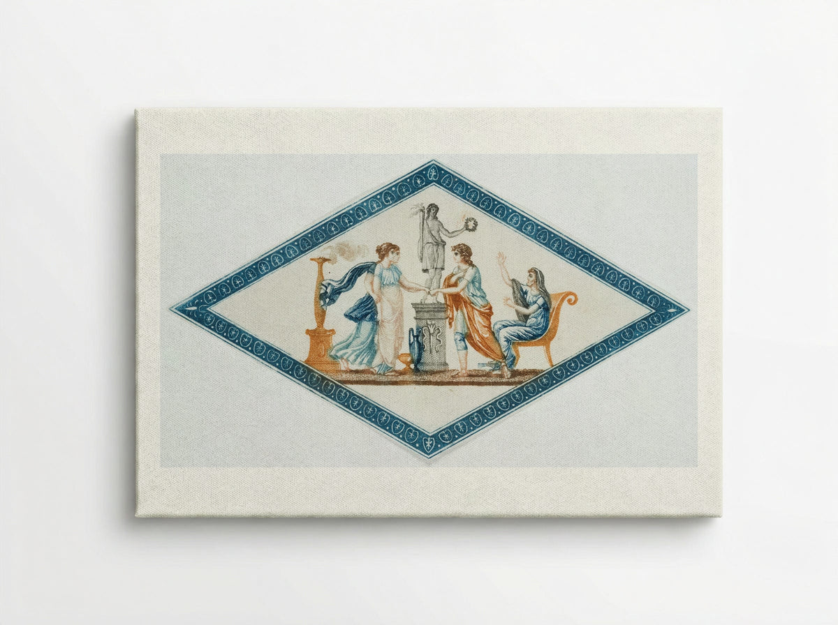 Untitled (Classical Allegory in Diamond Frame) - Fine Art Print - Canvas