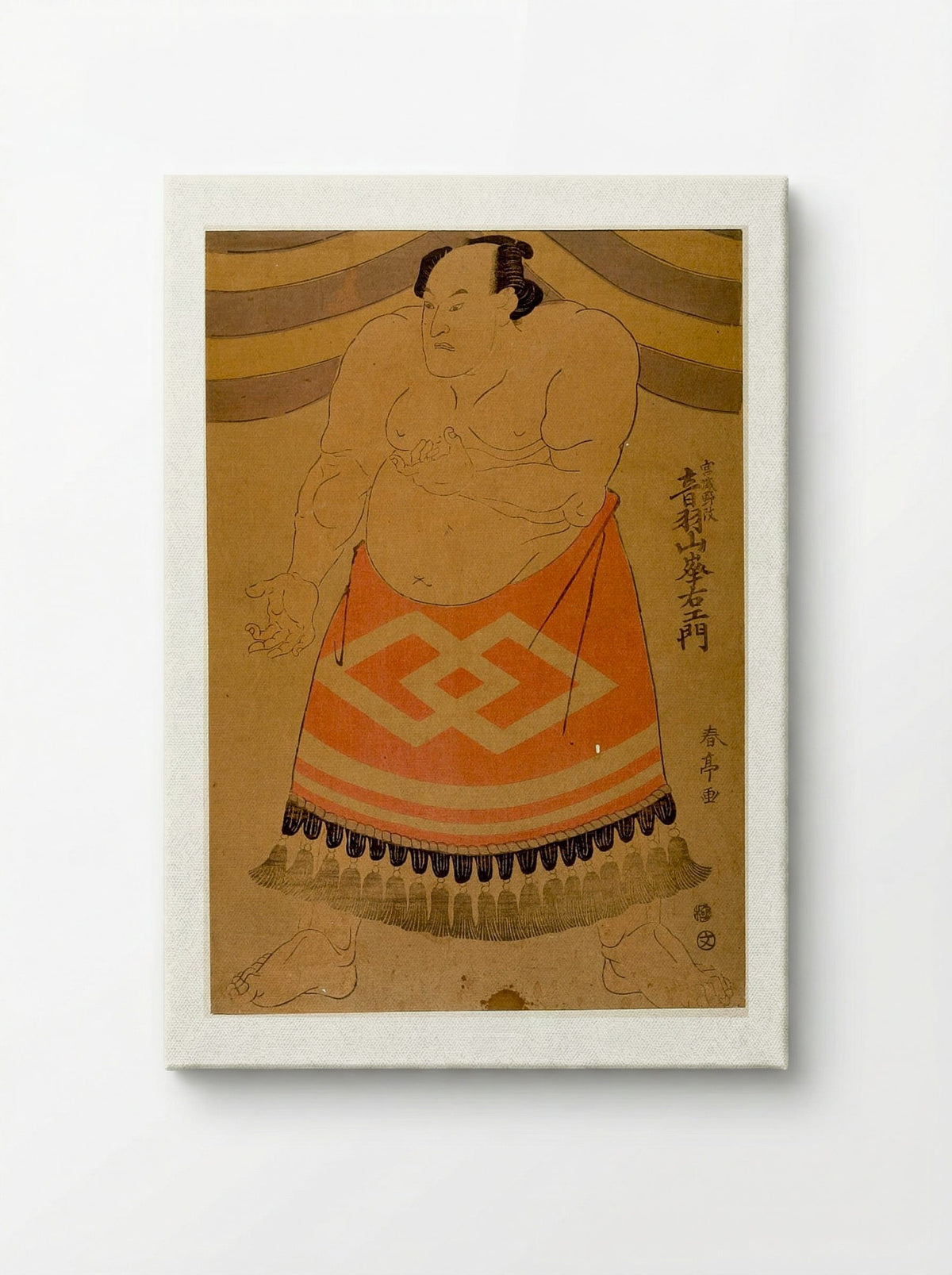 Wrestler Otowazan Minezaemon - Katsukawa Shuntei - Canvas