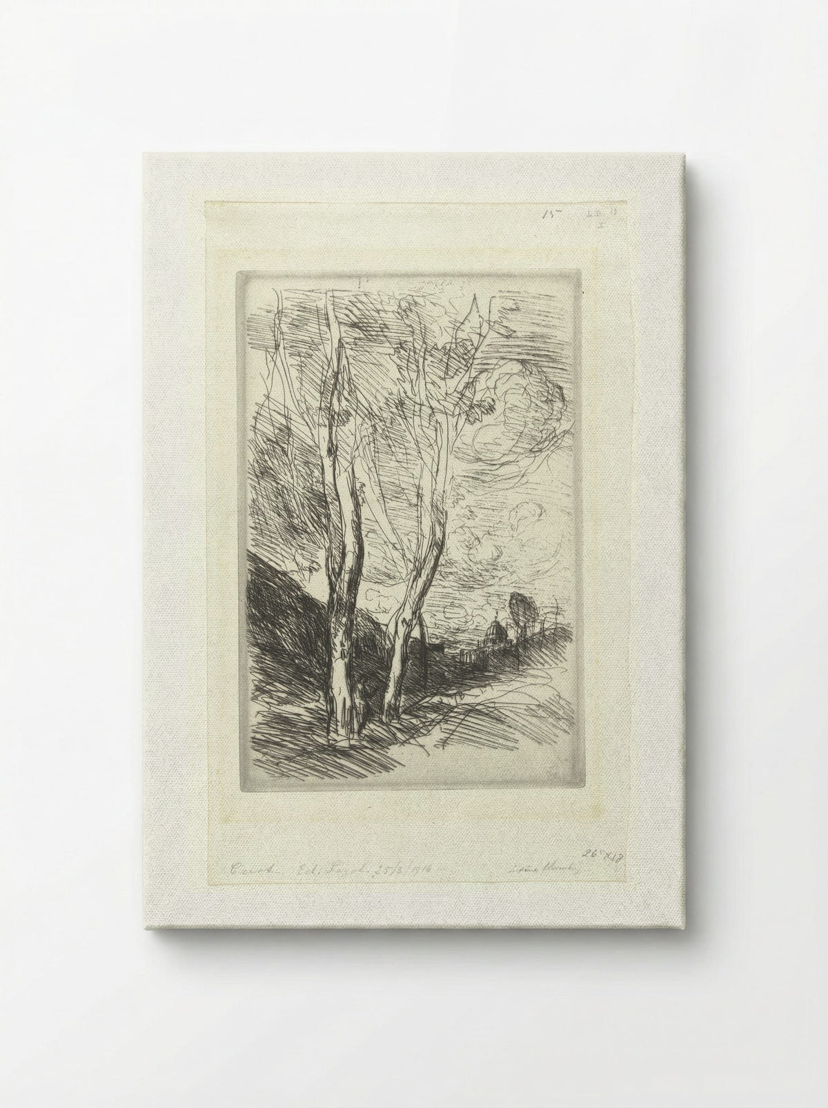 Souvenir d'Italie (The Florentine Dome) - Jean-Baptiste-Camille Corot - Canvas