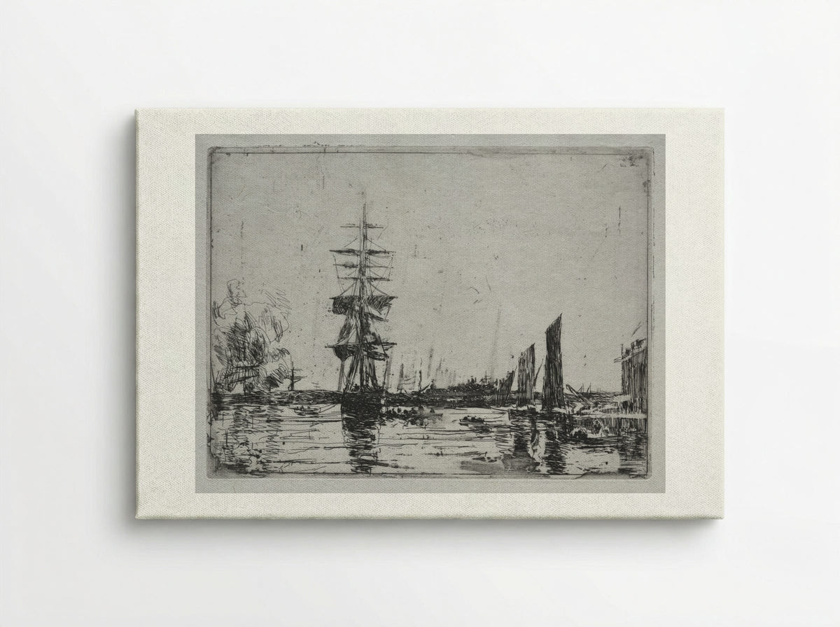 Boats at Anchor - Eugène Boudin - Canvas