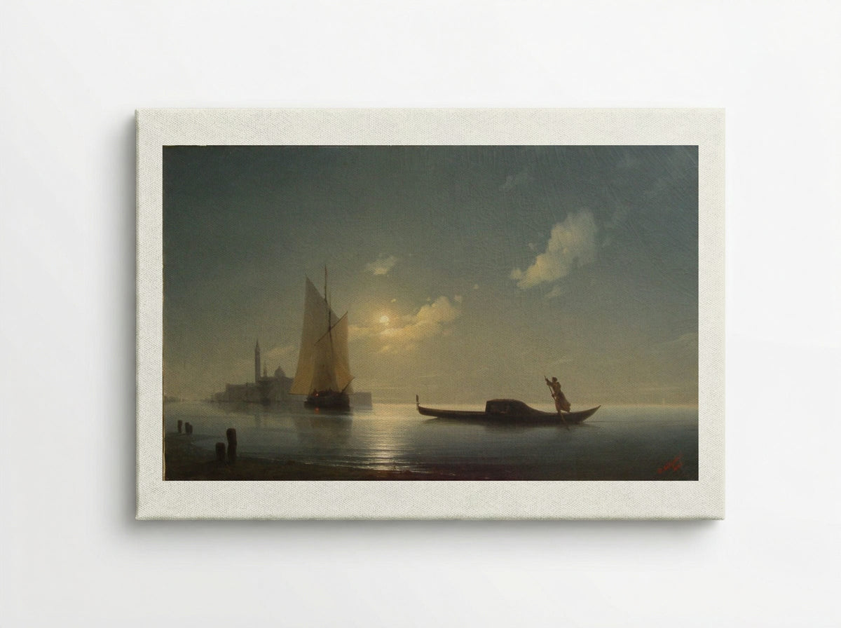 Gondolier at Sea by Night - Ivan Aivazovsky - Canvas