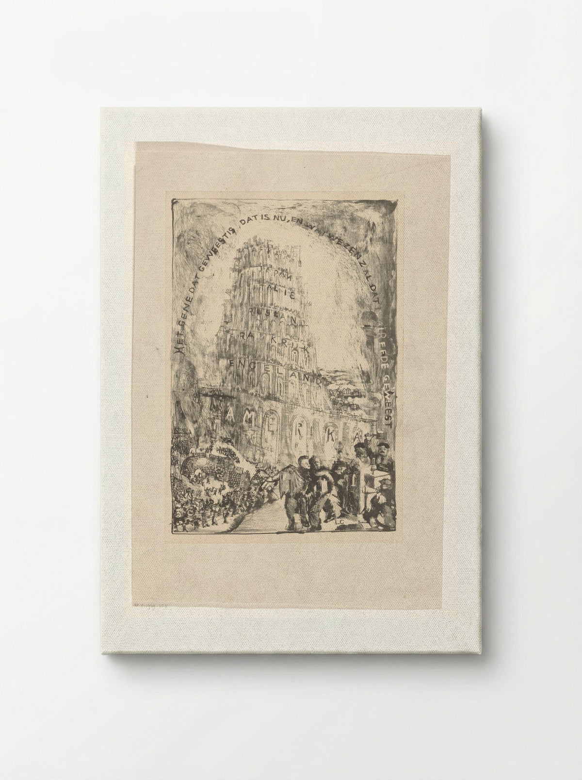 Toren met landennamen - Carel Adolph Lion Cachet - Canvas