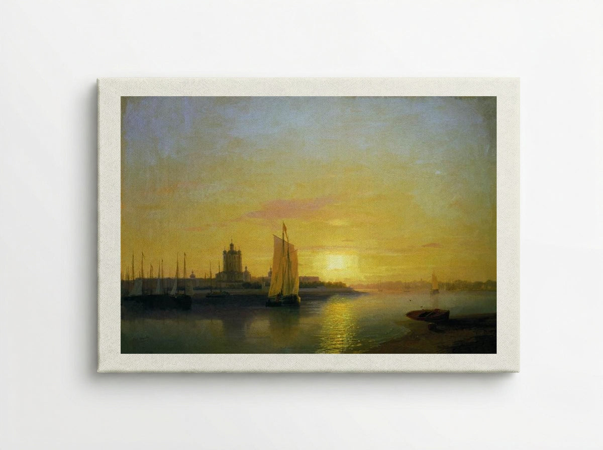Smolny Convent at Sunset - Ivan Aivazovsky - Canvas
