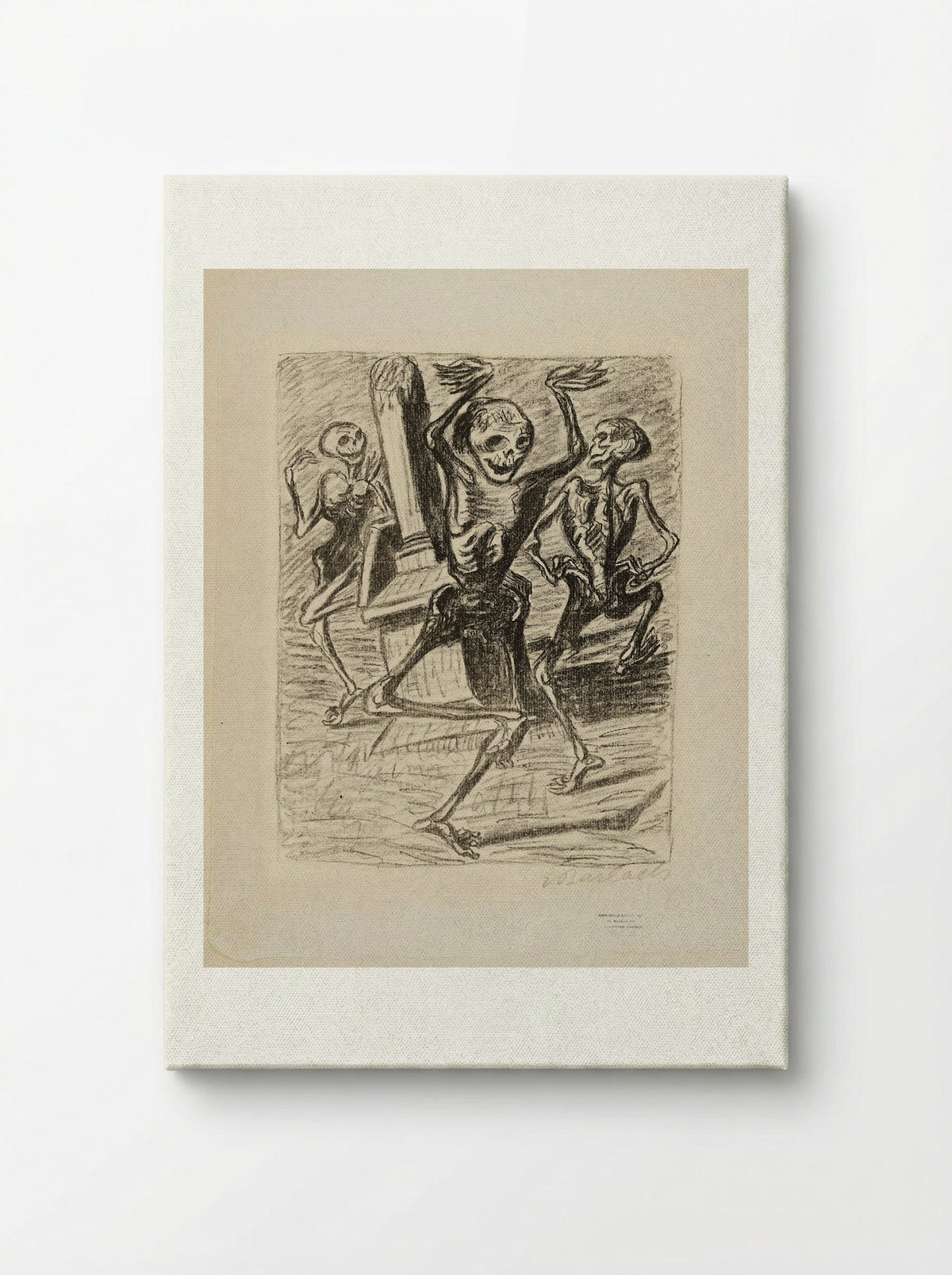 The Dance of the Dead 2: Three Dancing Skeletons - Ernst Barlach - Canvas