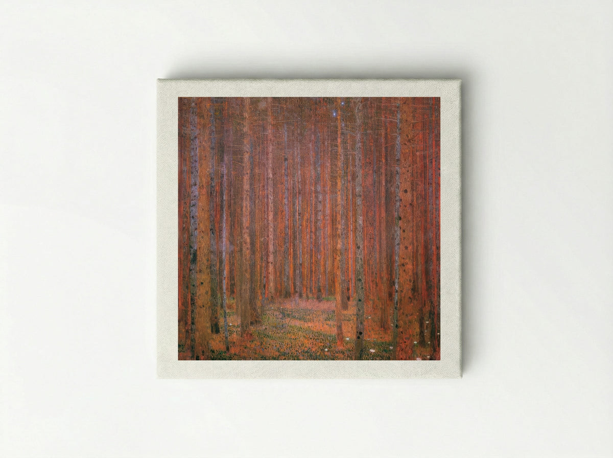 Fir Forest by Henri Rousseau – Dreamlike Woodland Landscape Art Print - Canvas