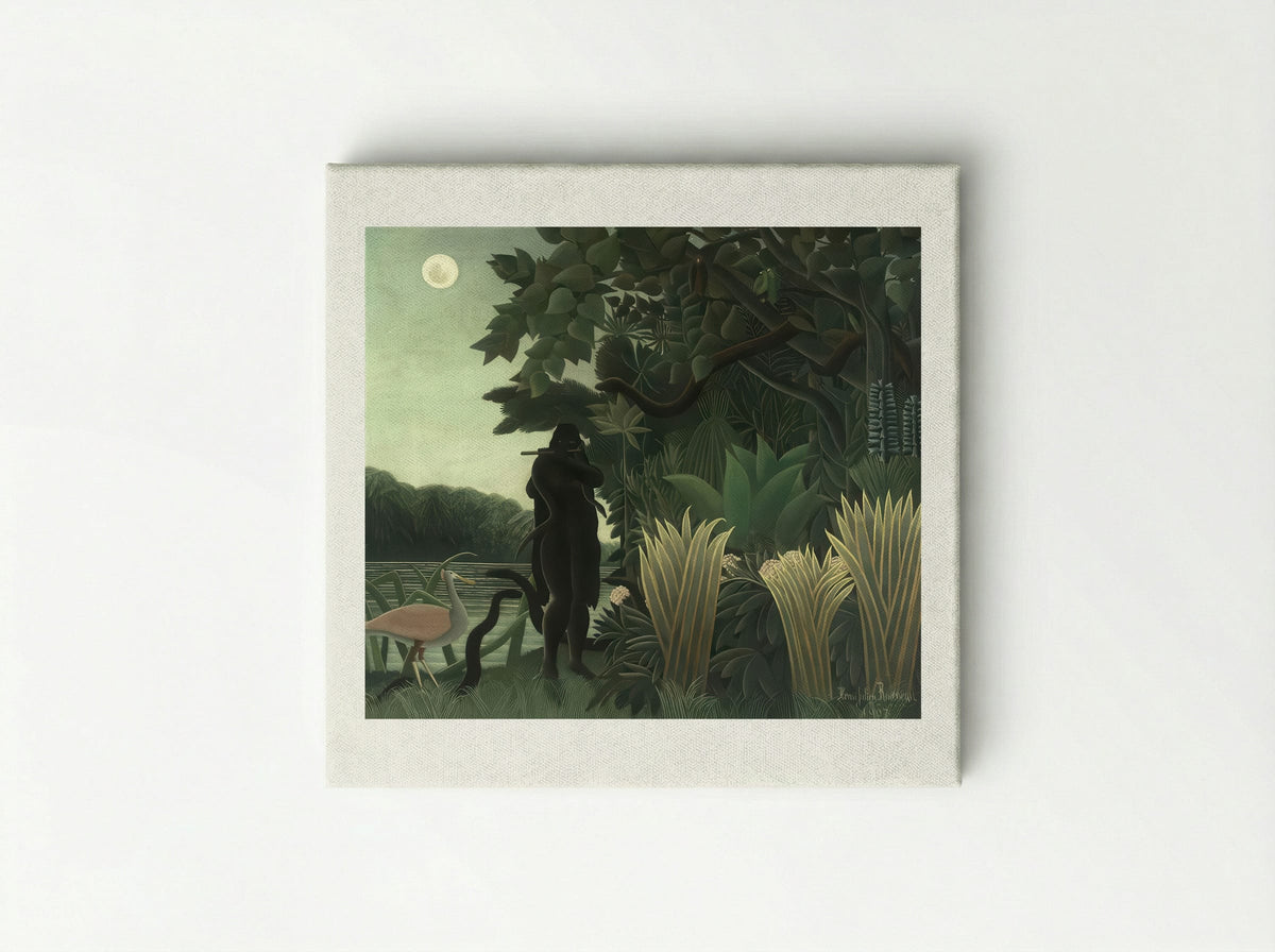 The Snake Charmer by Henri Rousseau – Naïve Art Jungle Mystery Print - Canvas