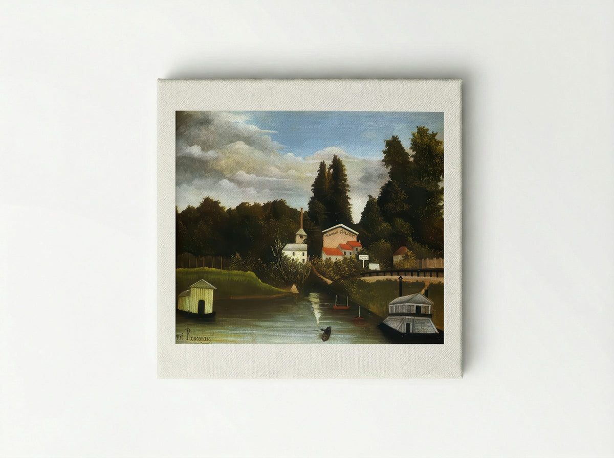 The Mill by Henri Rousseau – Naïve Art Village Landscape Print - Canvas