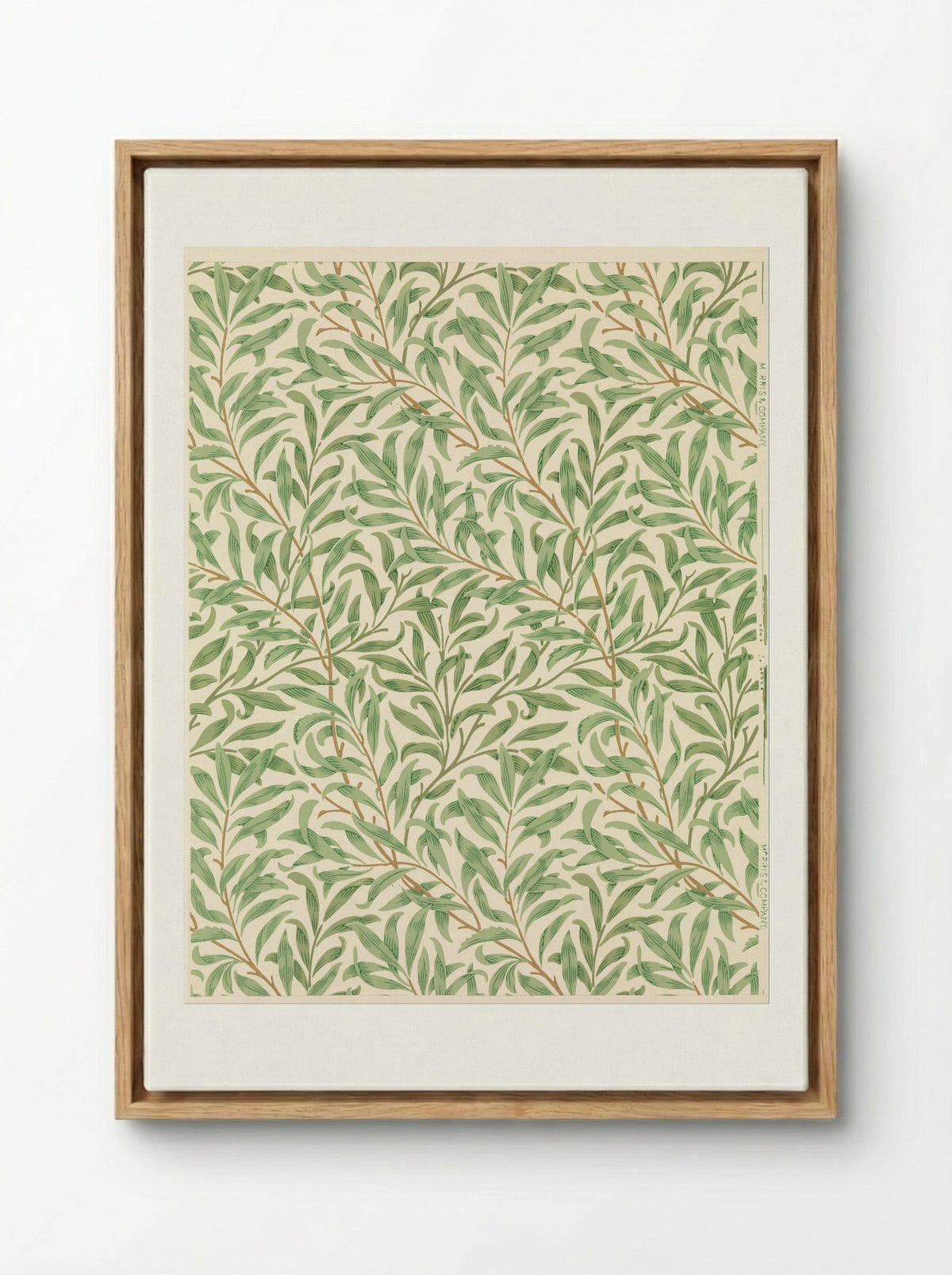 Willow Bough - William Morris - Framed Canvas Wood