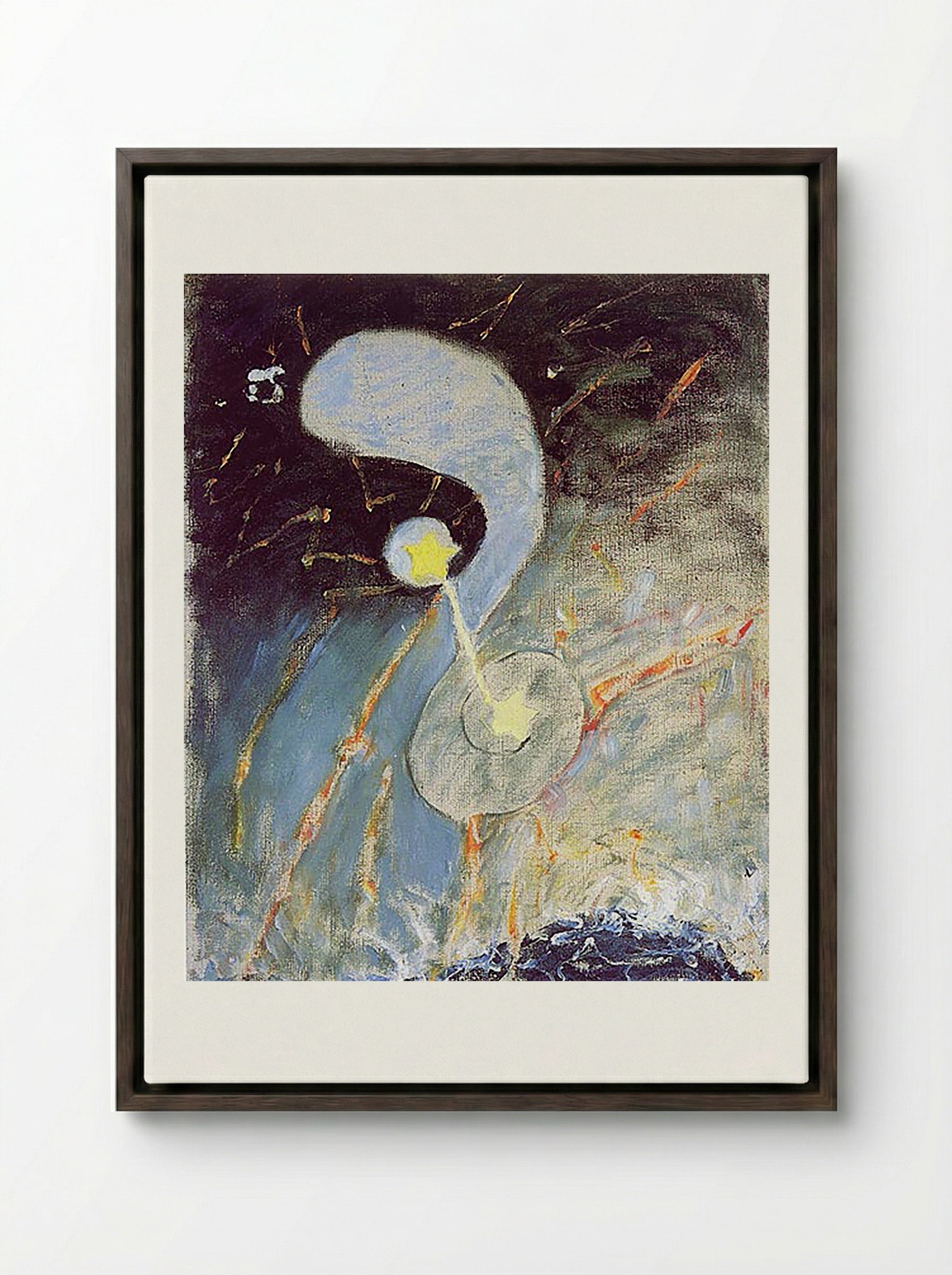 Chaos, No. 2 - Hilma af Klint - Framed Canvas Dark Wood