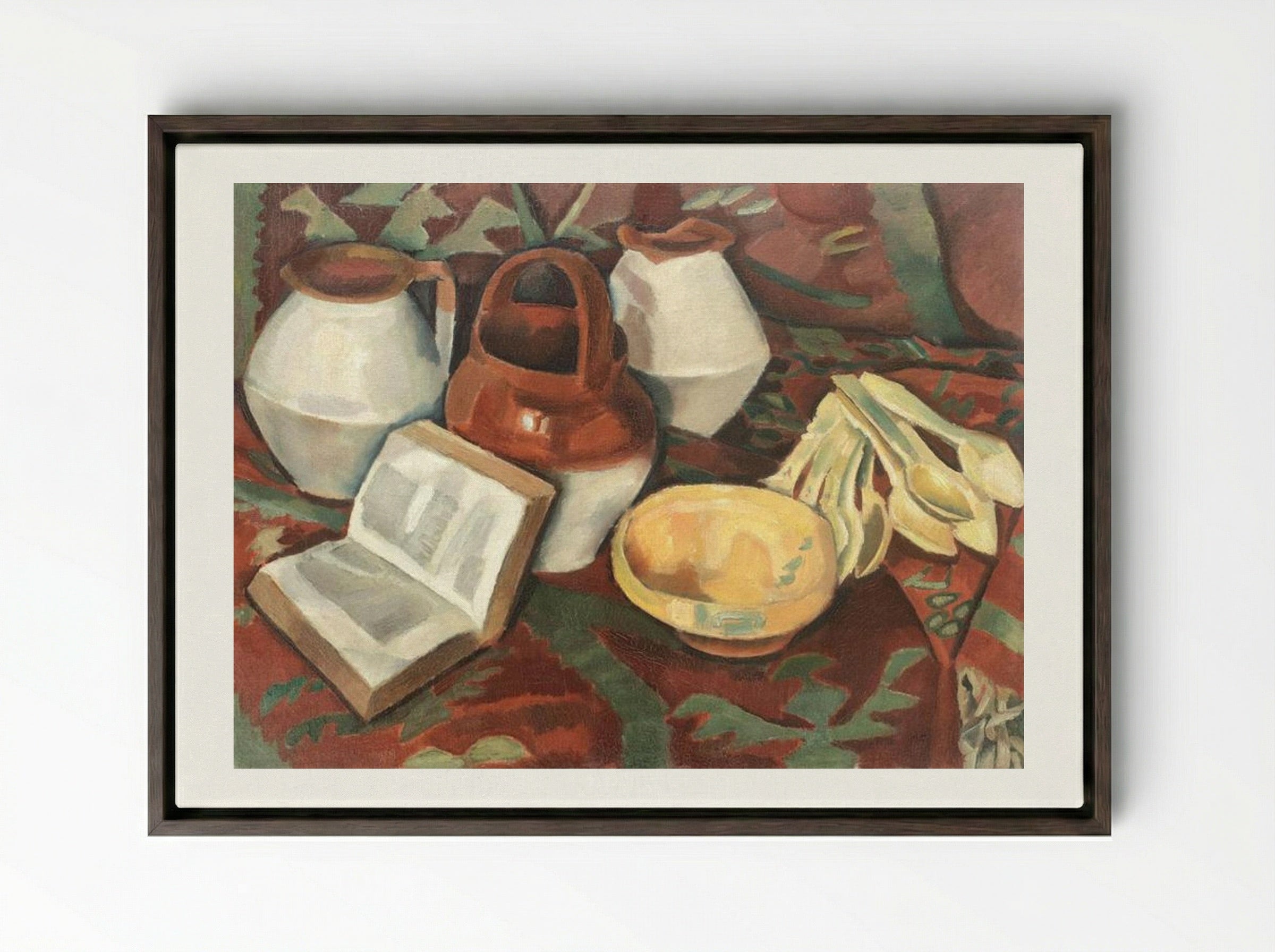 Traditionalist Still Life - Iosif Iser - Framed Canvas Dark Wood