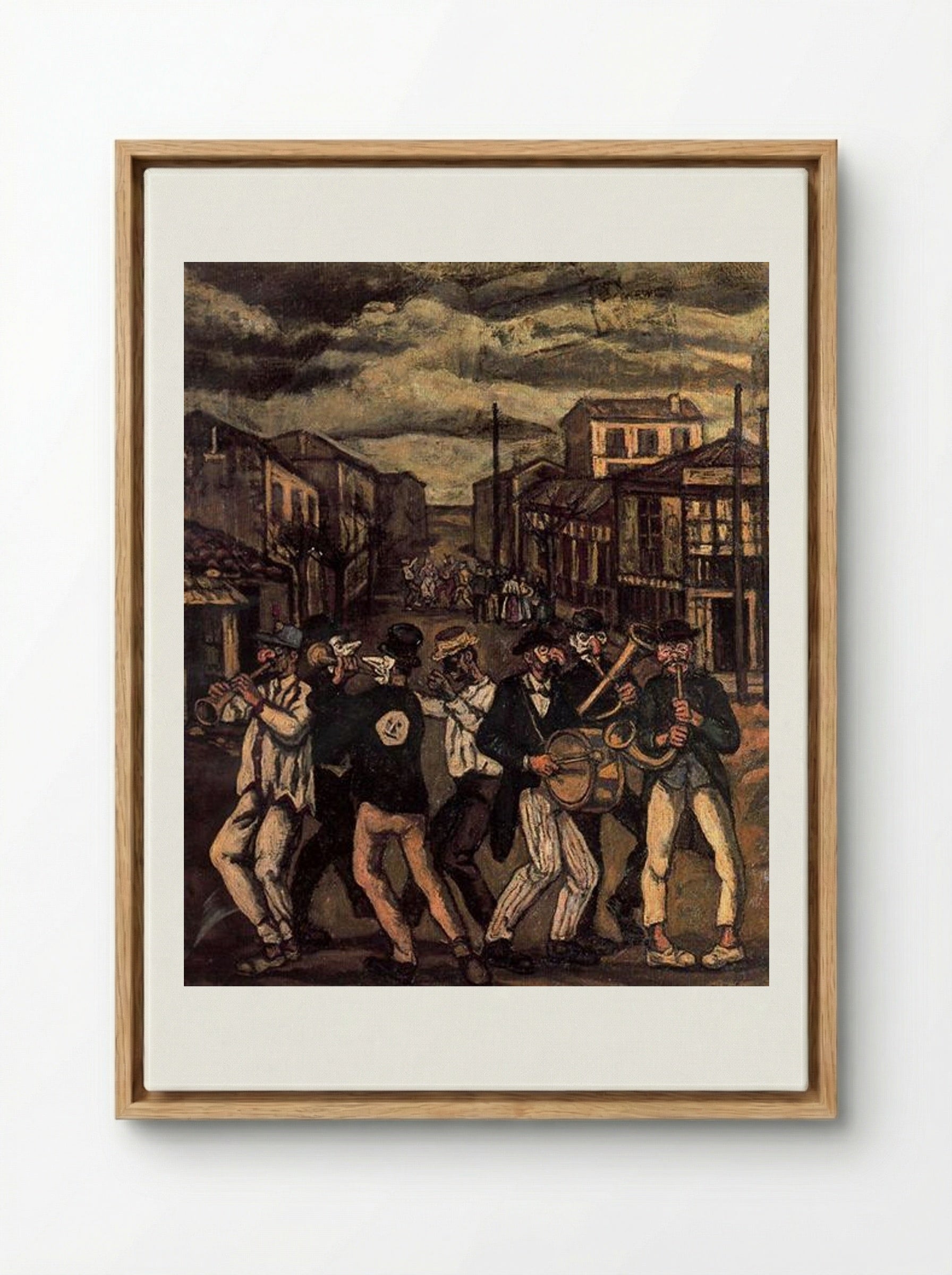 Murga en Cádiz - José Gutiérrez Solana - Framed Canvas Wood